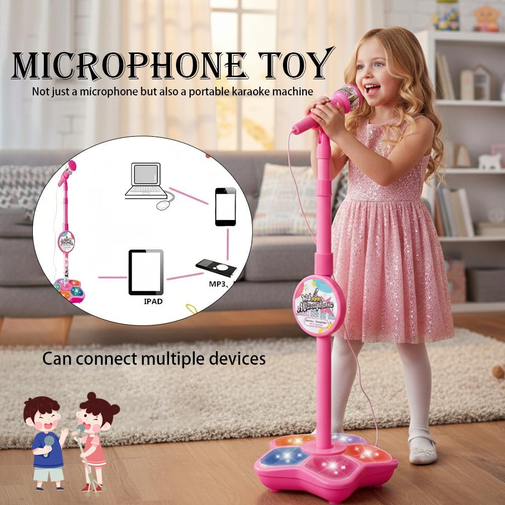 thumbnail video image 2 of The All-in-One Microphone Toy That Makes Every Day a Concert, 2026 New Karaoke Microphone Toy with Adjustable Stand and LED Lights, Christmas Birthday Gifts for Little Singers, 2 of 8