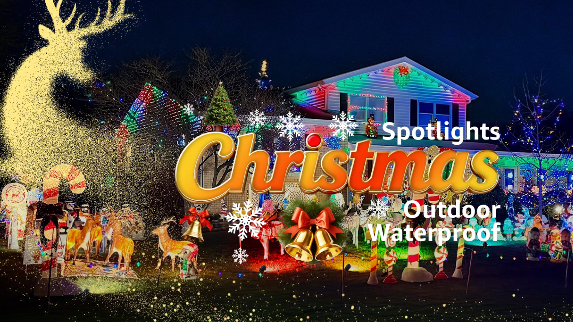 thumbnail video image 2 of SUNVIE RGB Outdoor LED Spotlight 12W Color Changing Landscape Lights 120V Waterproof with Remote Control for Yard Garden Patio, 4 Pack, 2 of 9