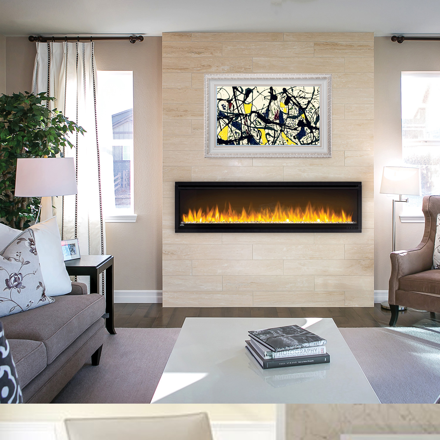 thumbnail video image 2 of Soulaca 22 inches Smart Mirror webOS TV Antique White Decor Frame Built-in WiFi ATSC Waterproof TV Fireplace Dining Area Bathroom, 2 of 11