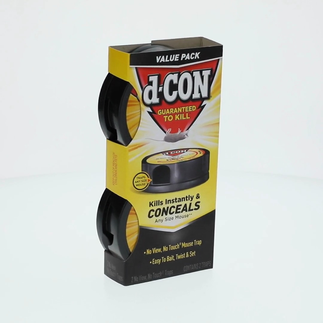 d-CON No View, No Touch Covered Mouse Trap, 2 Count - Walmart.com