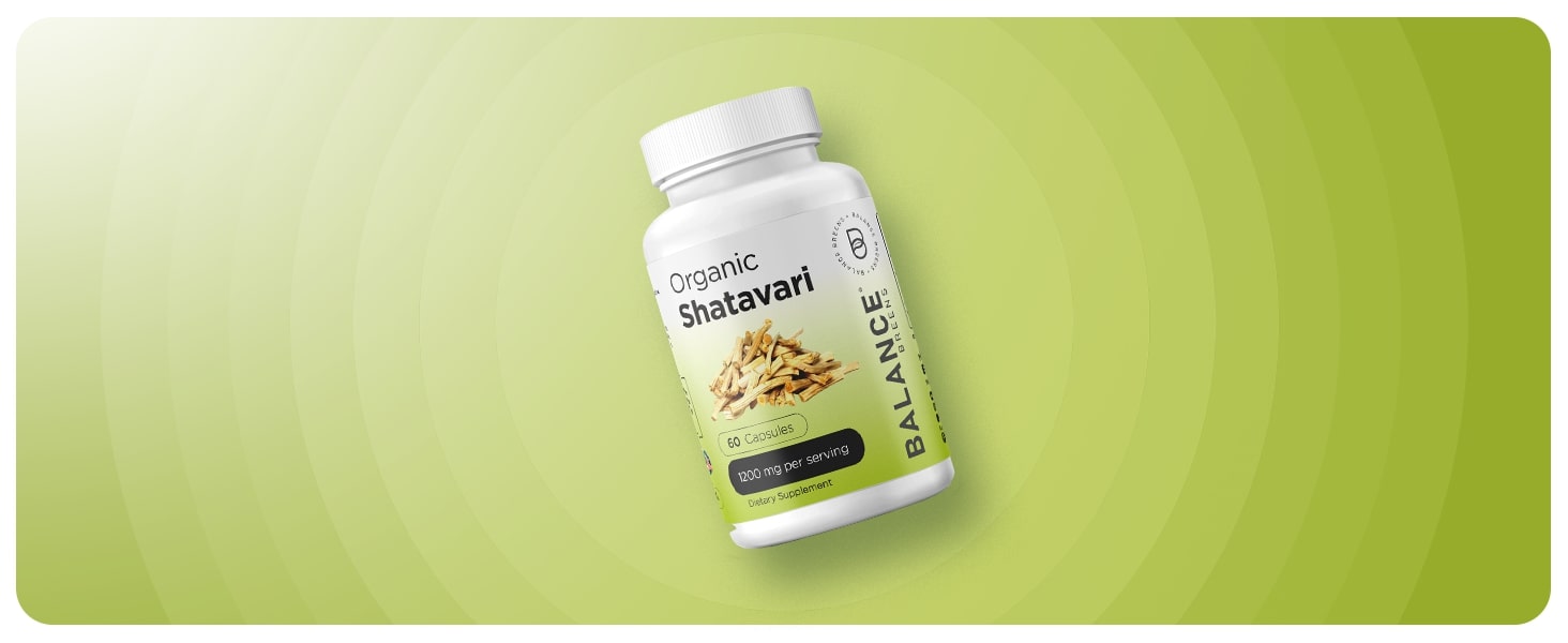 thumbnail video image 2 of Organic Shatavari Capsules 1200mg - 60 Capsules - Lactation Vitamins for Breastfeeding - Hormonal Balance for Women by Balance Breens, 2 of 11