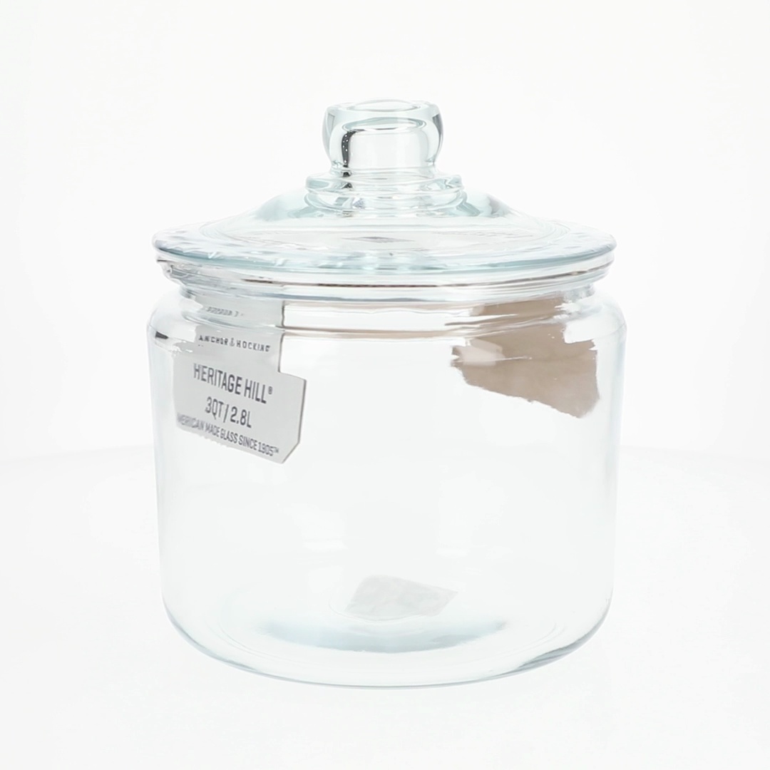 2 pack) Anchor Hocking Glass Heritage Hill Jar, 3 Quarts - Walmart.com