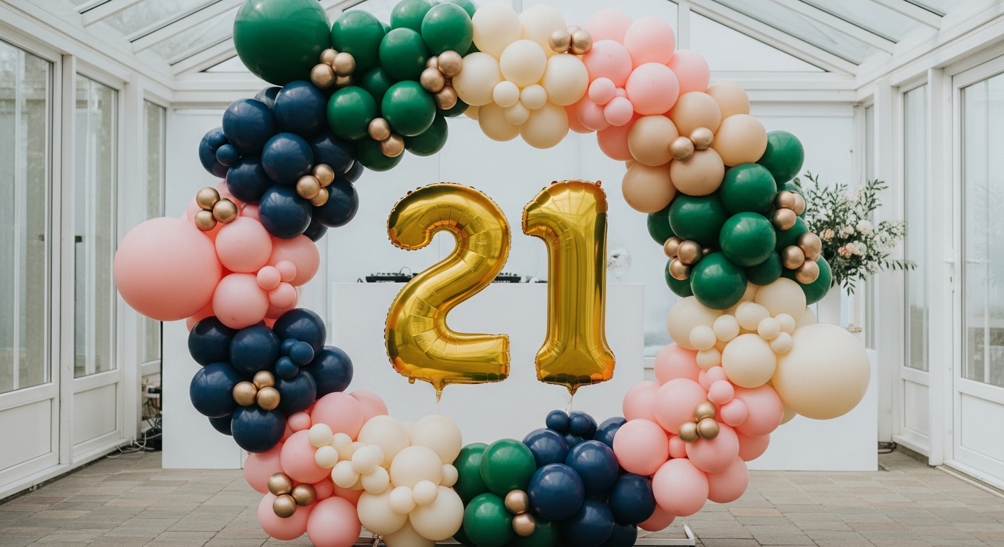 thumbnail video image 2 of Gold Number 21 Mylar Foil Balloon 32 inch - Helium or Air Filled Metallic Balloons for 21st Birthday Hbd Party, Anniversary, Graduation Decoration, 2 of 8