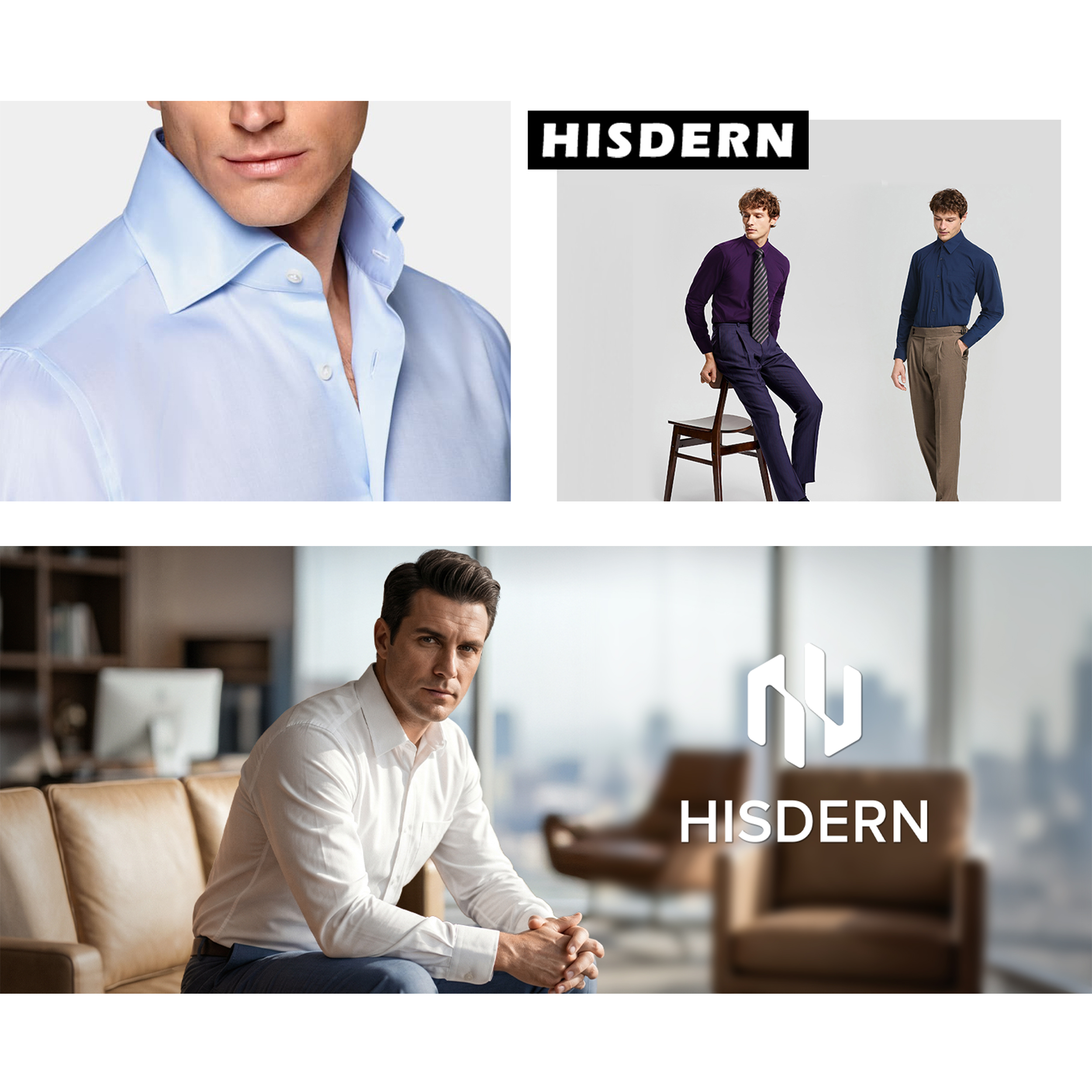 thumbnail video image 2 of HISDERN Mens Dress Shirts Long Sleeve Button Down Shirt Casual Solid Formal Business Shirt Purple, 2 of 16
