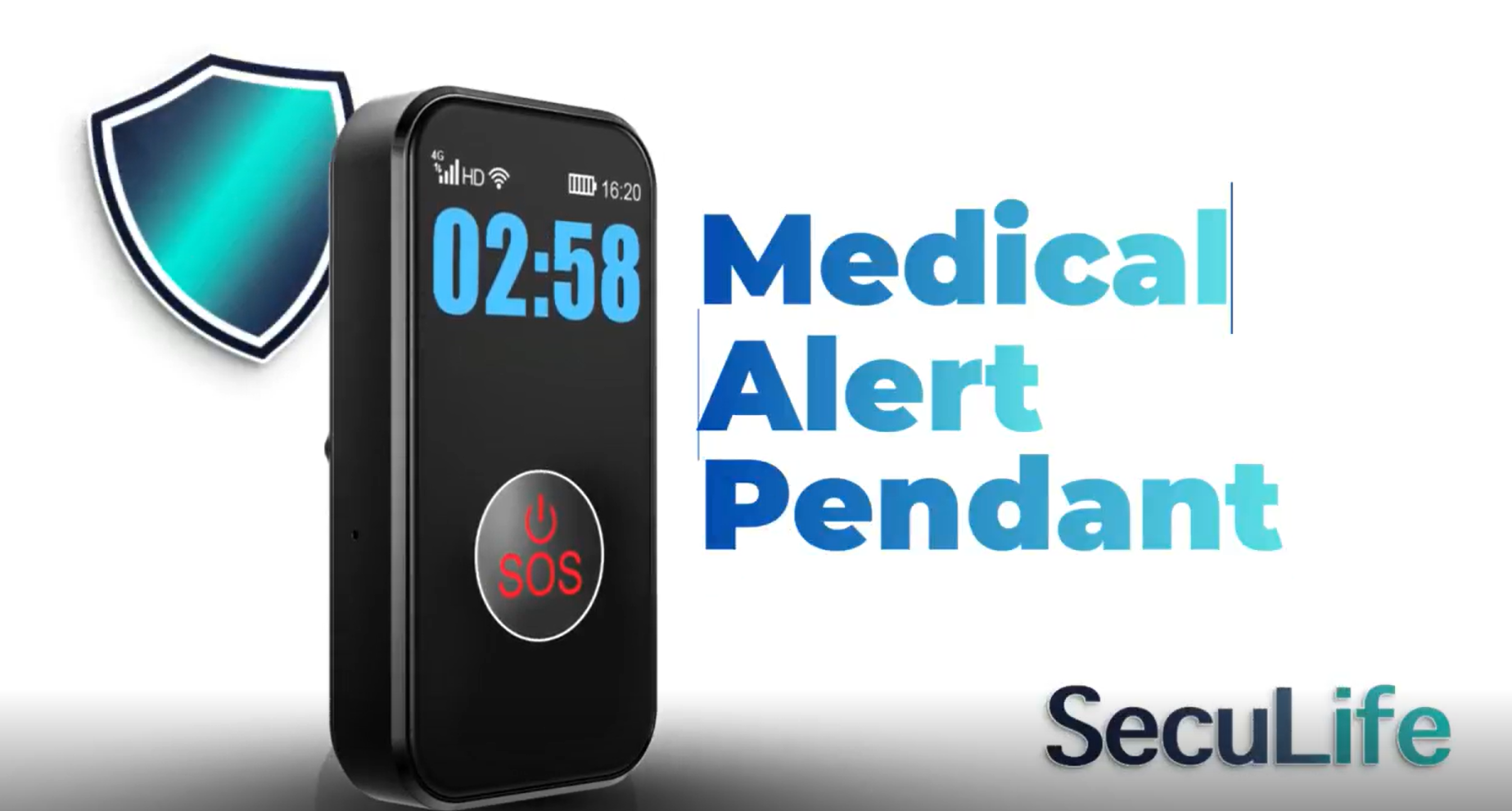 SecuLife Fall Alert Device, Medical Alert Pendant for Seniors - SOS GPS ...