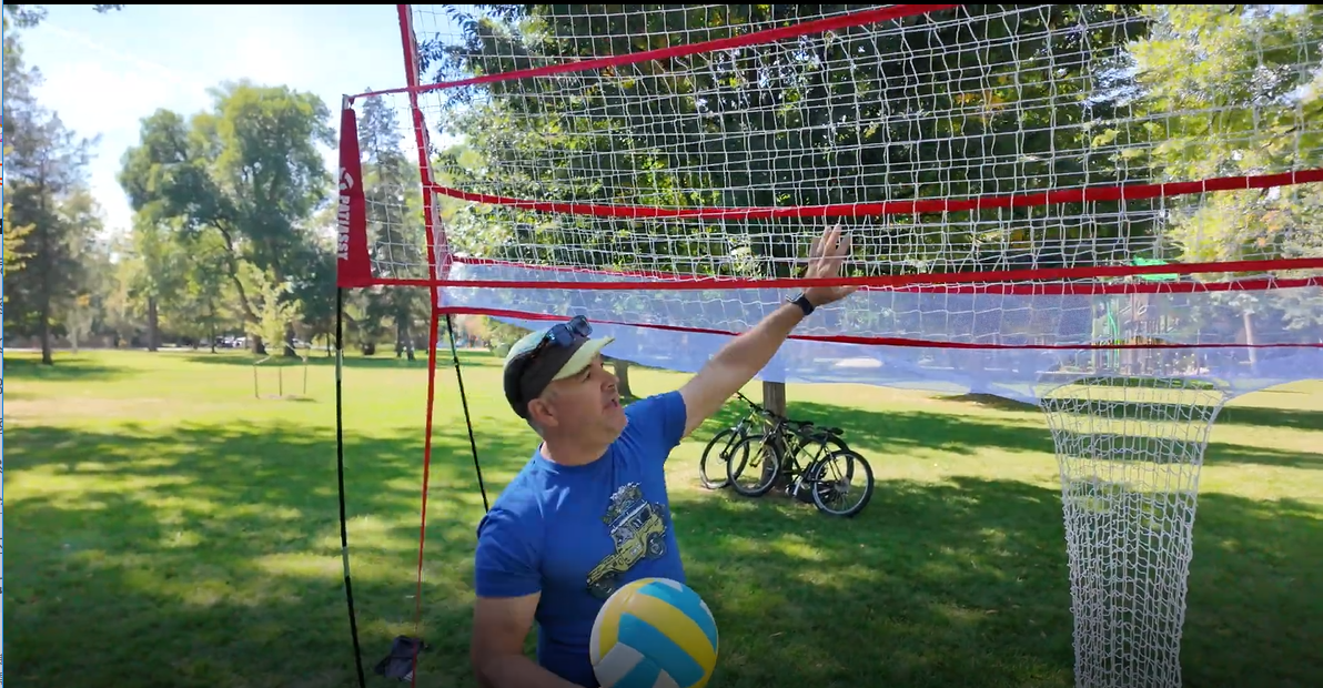 thumbnail video image 2 of Patiassy Volleyball Training Net Station, Volleyball Rebounder Trainer for Serving, Passing, Spiking and Ball Control Drills, Portable Indoor Outdoor Practice Equipment, 2 of 8
