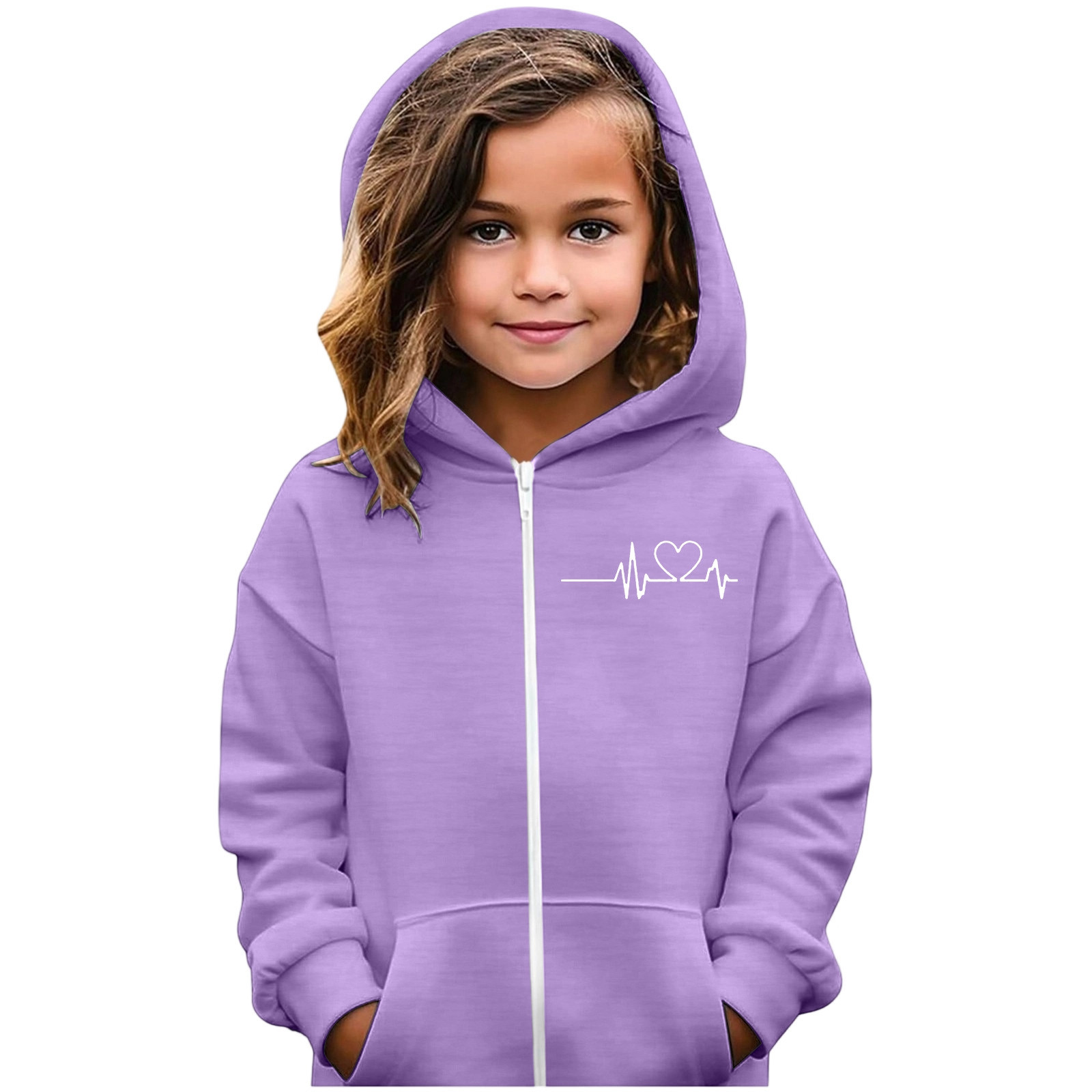 thumbnail video image 2 of SGMVNU Girls Zip up Cropped Hoodies Teen Casual Long Sleeve Full Zipper Sweatshirts Jackets with Pockets Fall Outerwear Size 11-12 Years, Color lz1023_A-Purple, 2 of 5