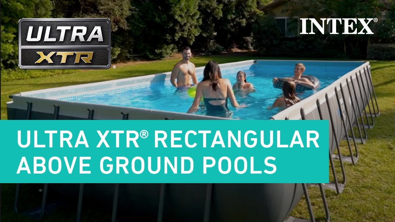 thumbnail video image 2 of INTEX 32ft x 16ft x 52in Ultra XTR Above Ground Pool & OptiFlow 50lb Pool Filter Sand (2 Pack), 2 of 10