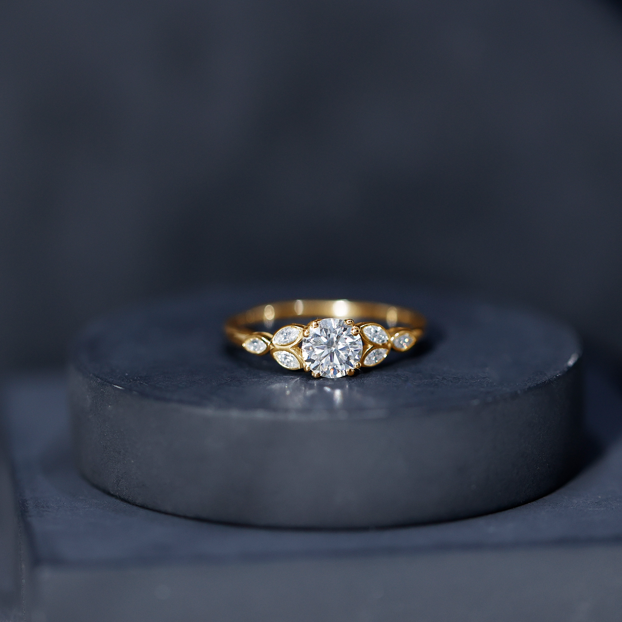thumbnail video image 2 of Rosec Jewels Lab Created Diamond Cluster Engagement Ring for Women (Ef-Vs Quality Certified) - with Jewelry Box, 10K White Gold, US 12.00, 2 of 8