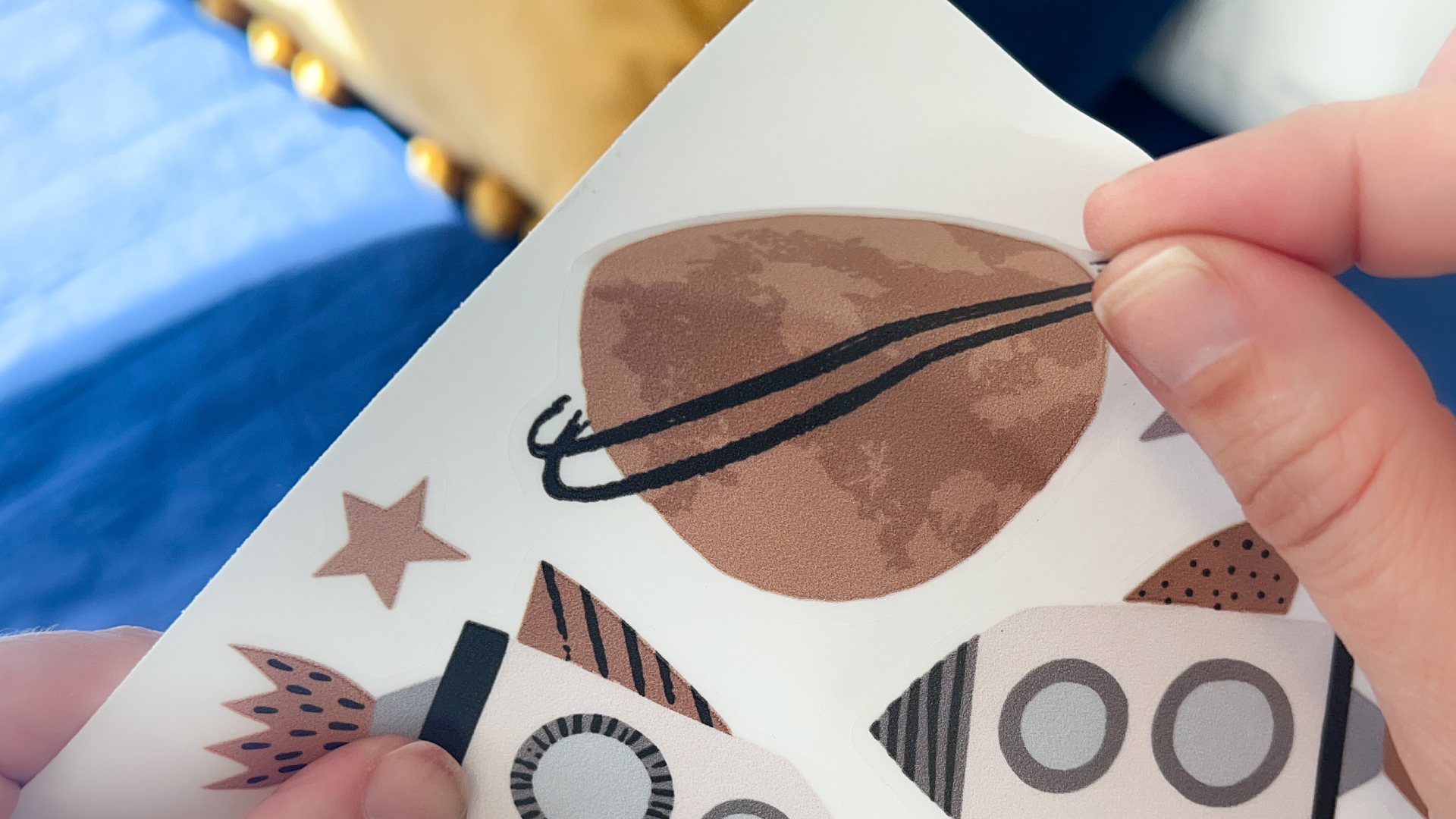 thumbnail video image 2 of Wall Palz Space Galaxy Vinyl Wall Decals Peel and Stick Room Decorations, 2 of 9