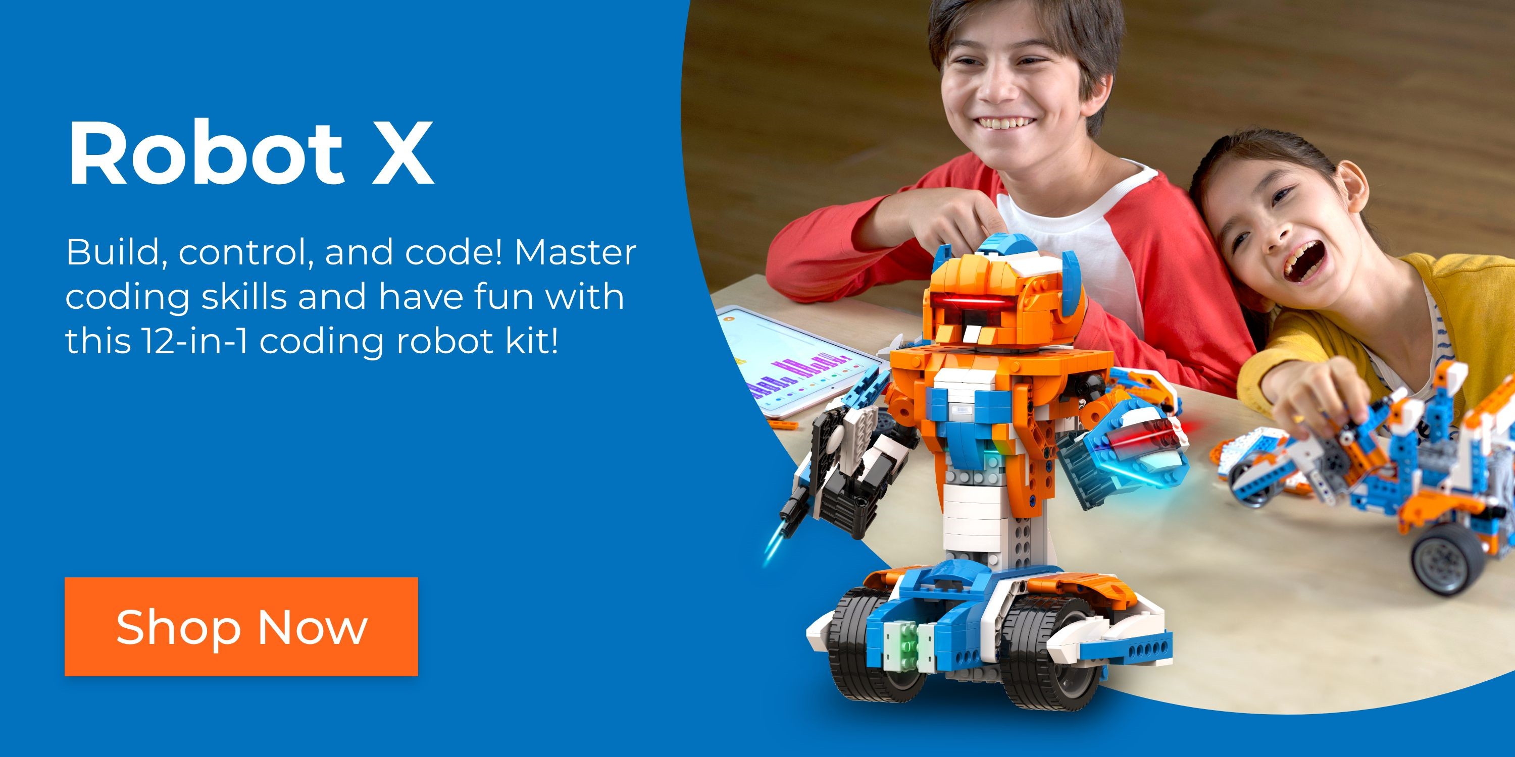 thumbnail video image 2 of Apitor Robot X Robot Building Kit, 12-in-1 Programmable Remote App-Controlled Car Coding Set, STEM Educational Birthday Gifts for Boys Girls Kids Aged 8-12 (600 Pieces), 2 of 8