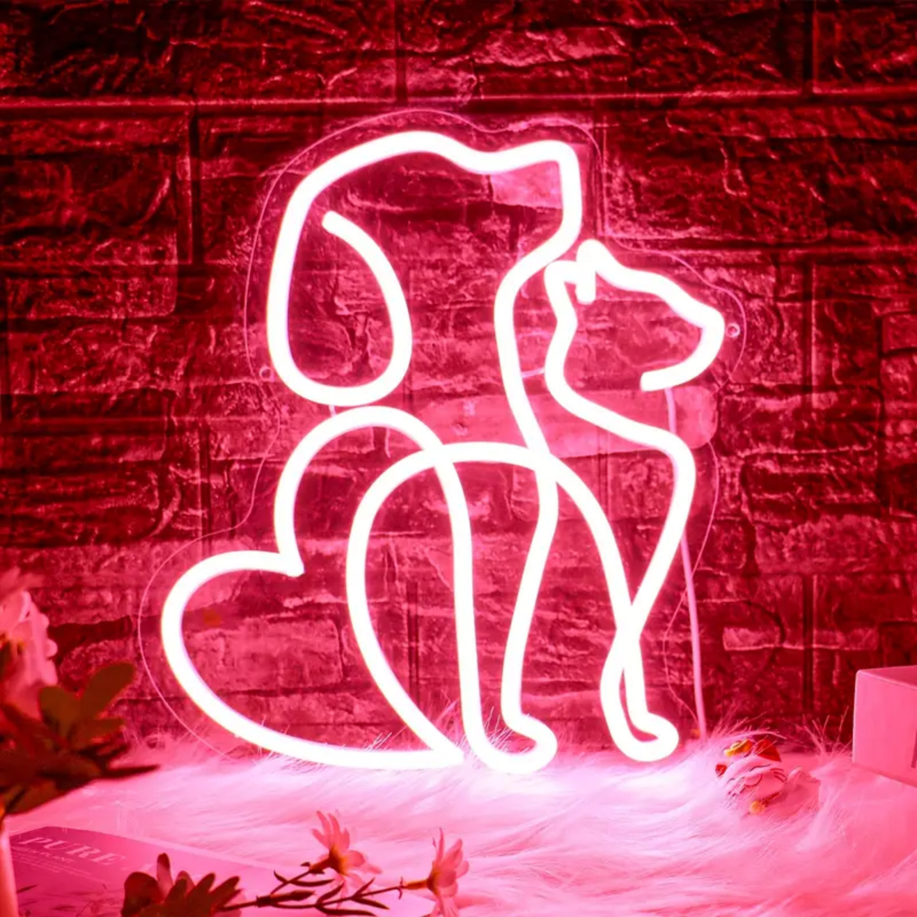 thumbnail video image 2 of UPONRAY Dog and Cat Neon Signs, 11.8"*13" Dimmable & USB-Powered LED Neon Light, Stylish Wall Decor for Bedroom, Party, Game Room, Pet Store, Bar, 2 of 11