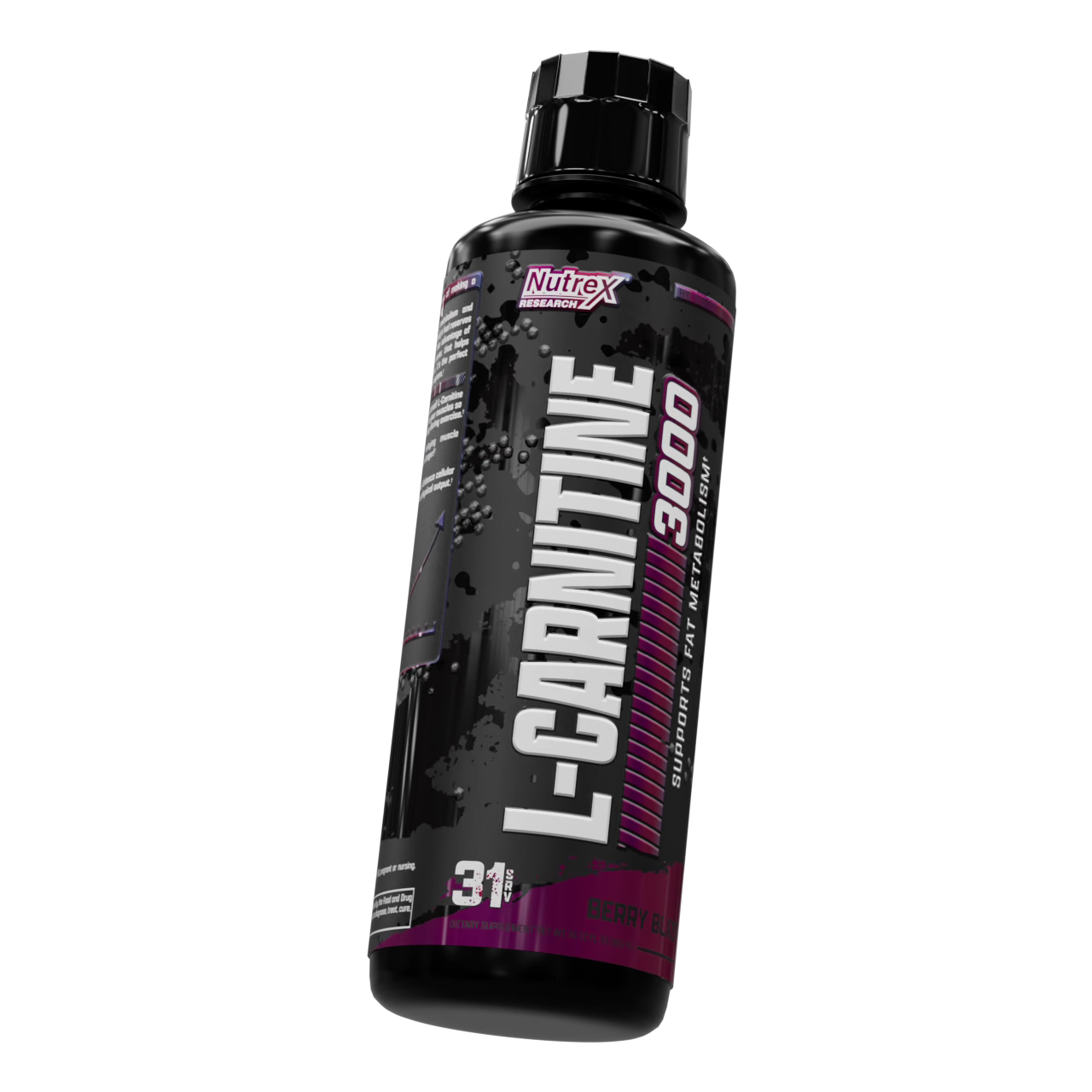 l carnitine keep you awake Nutrex Research L-Carnitine 3000 | Premium L Carnitine Liquid Shots | Stimulant Free Workout Drink | Transforms Fat Into Energy and Supports Muscle Recovery For Men and Women | 31 Serv (Berry Blast)