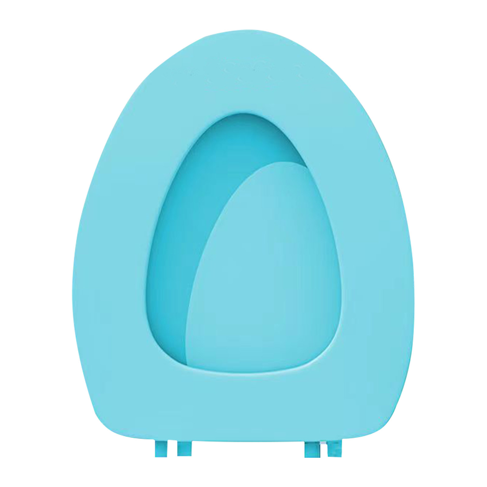 thumbnail video image 2 of JUSEO Soft Elongated Vinyl Toilet Seat - 18 Inch Soft Vinyl Cover with Comfort Foam Cushioning, Easy To Install Fits All Standard Size Fixtures (Blue), 2 of 5