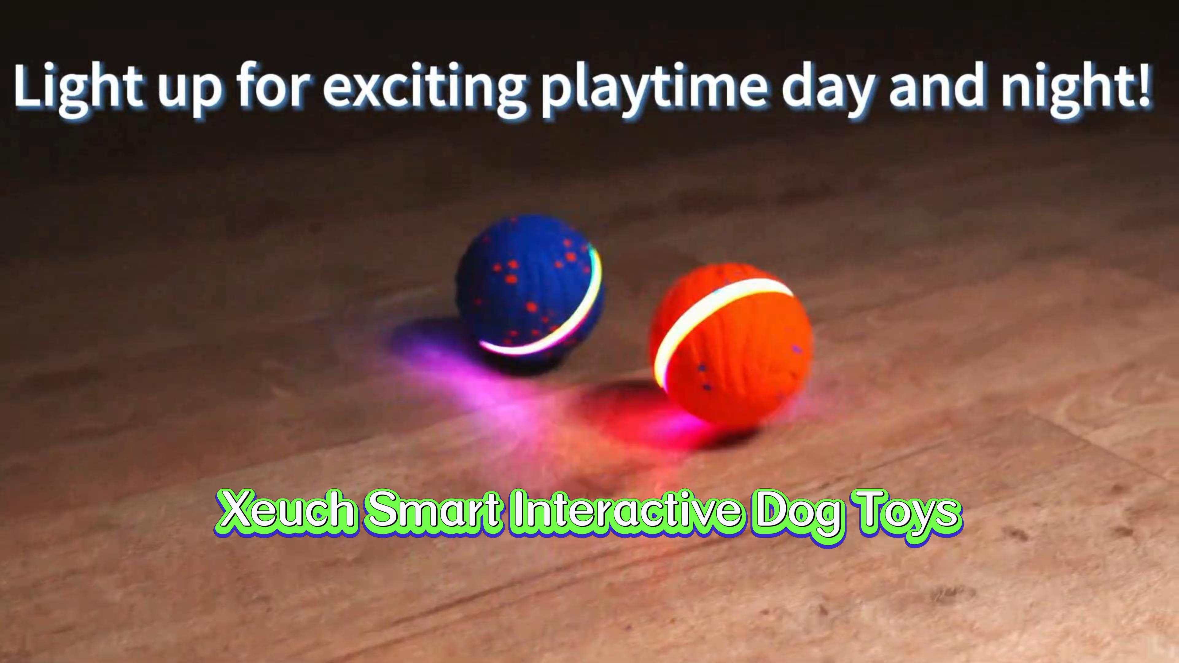 thumbnail video image 2 of Xeuch Smart Interactive Dog Balls, Automatic Moving Ball for Medium and Large Dogs, ETPU New Material, Motion Activated Rolling & Rotating Bouncy Toy for Dog Enrichment & Stimulation, Orange, 2 of 8