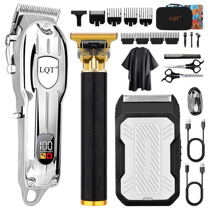 thumbnail video image 2 of LQT  Men's Hair Cutting Set, Men's Grooming Gifts, Electric Hair Clippers, USB Rechargeable, Durable Blades, Hair, Beard & Full Body Grooming, 2 of 13