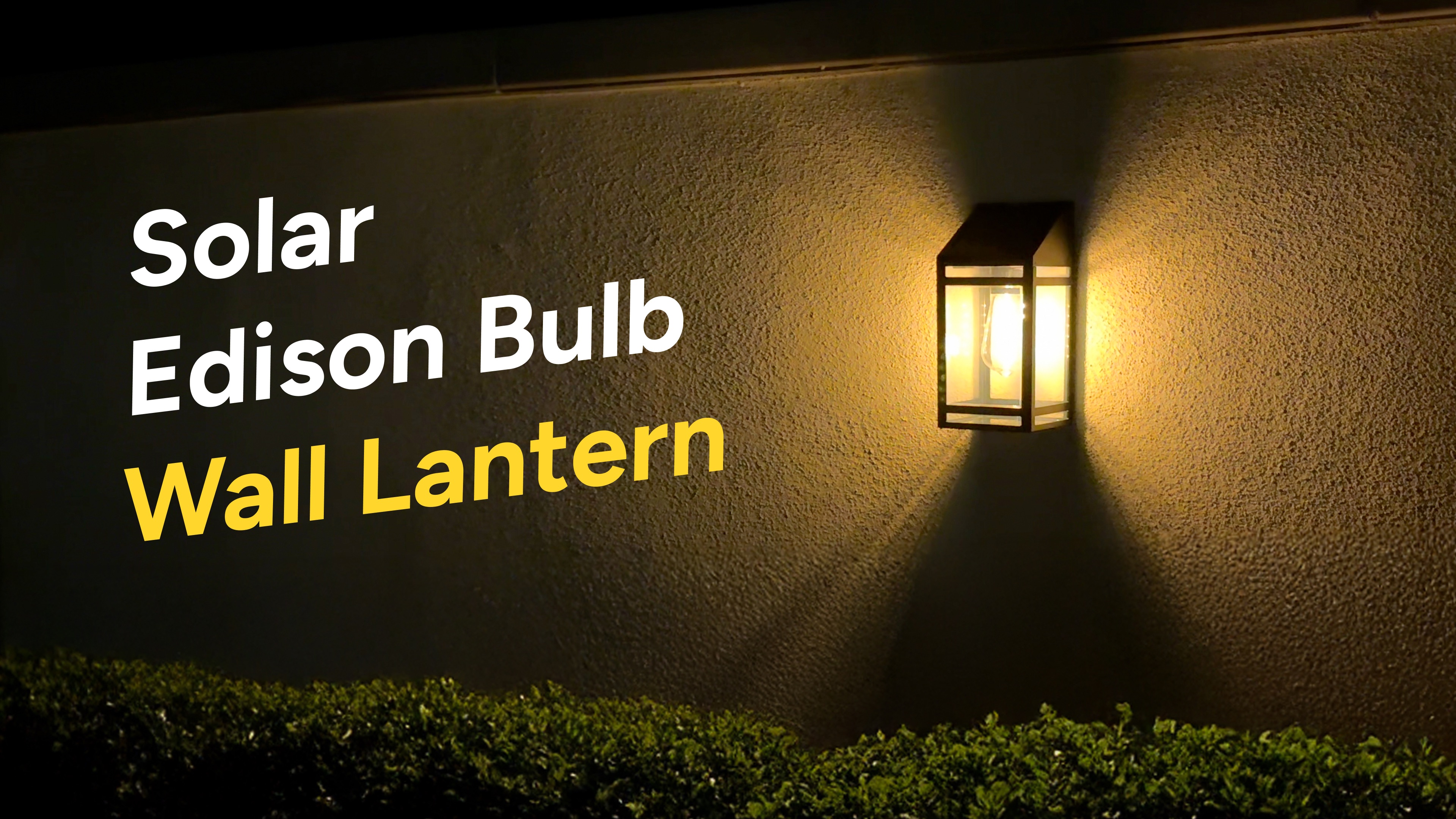 thumbnail video image 2 of Techko Solar LED Wall Lantern - Amber or White Light, 2 of 11