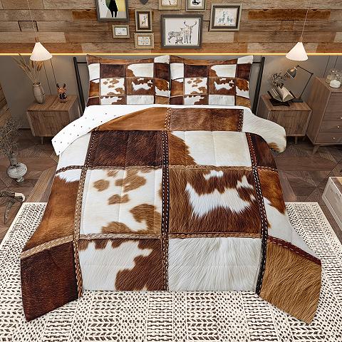 thumbnail video image 2 of Homewish 3D Texas Stars Bedding Comforter Set,Western Rustic Farmhouse Twin Comforter Sets,Brown Beige Bedding Set For Boys Kids,Breathable Home Decor Reversible,2-Piece, 2 of 9