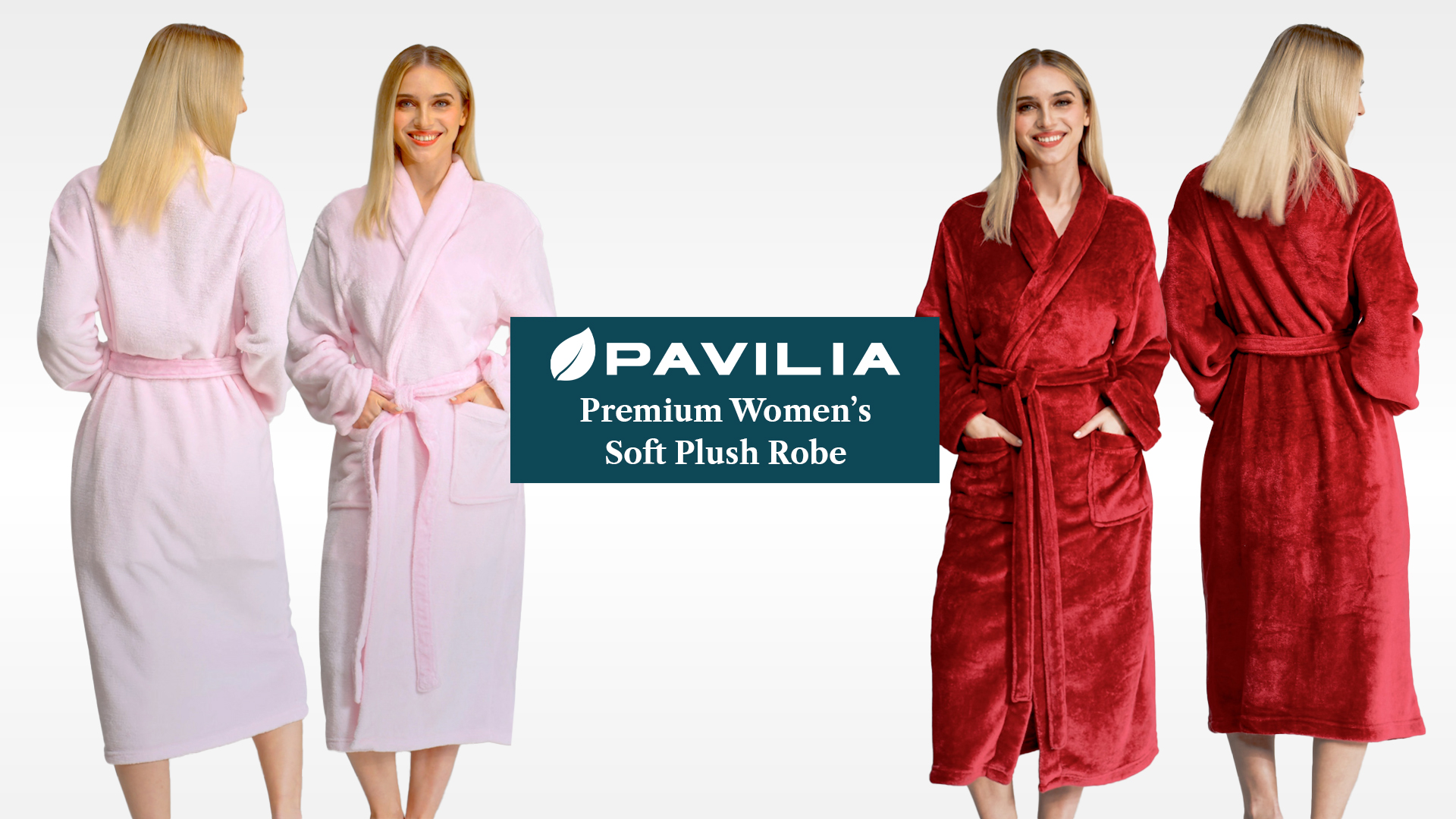 thumbnail video image 2 of PAVILIA Teal Blue Women Robe Fleece Plush Soft, Fluffy Fuzzy Cozy Warm Lightweight Bathrobe, Shower Spa House Long Robe for Women, 2XL/3XL, 2 of 7