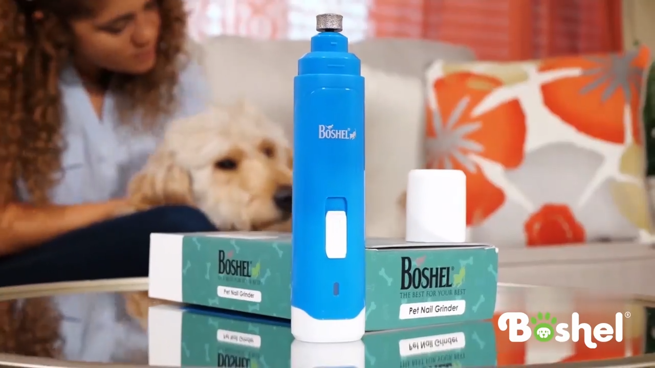 thumbnail video image 2 of BOSHEL Dog Nail Grinder Replacement Head, Diamond Tip, Grooming Supplies, 2-Pack, 2 of 7