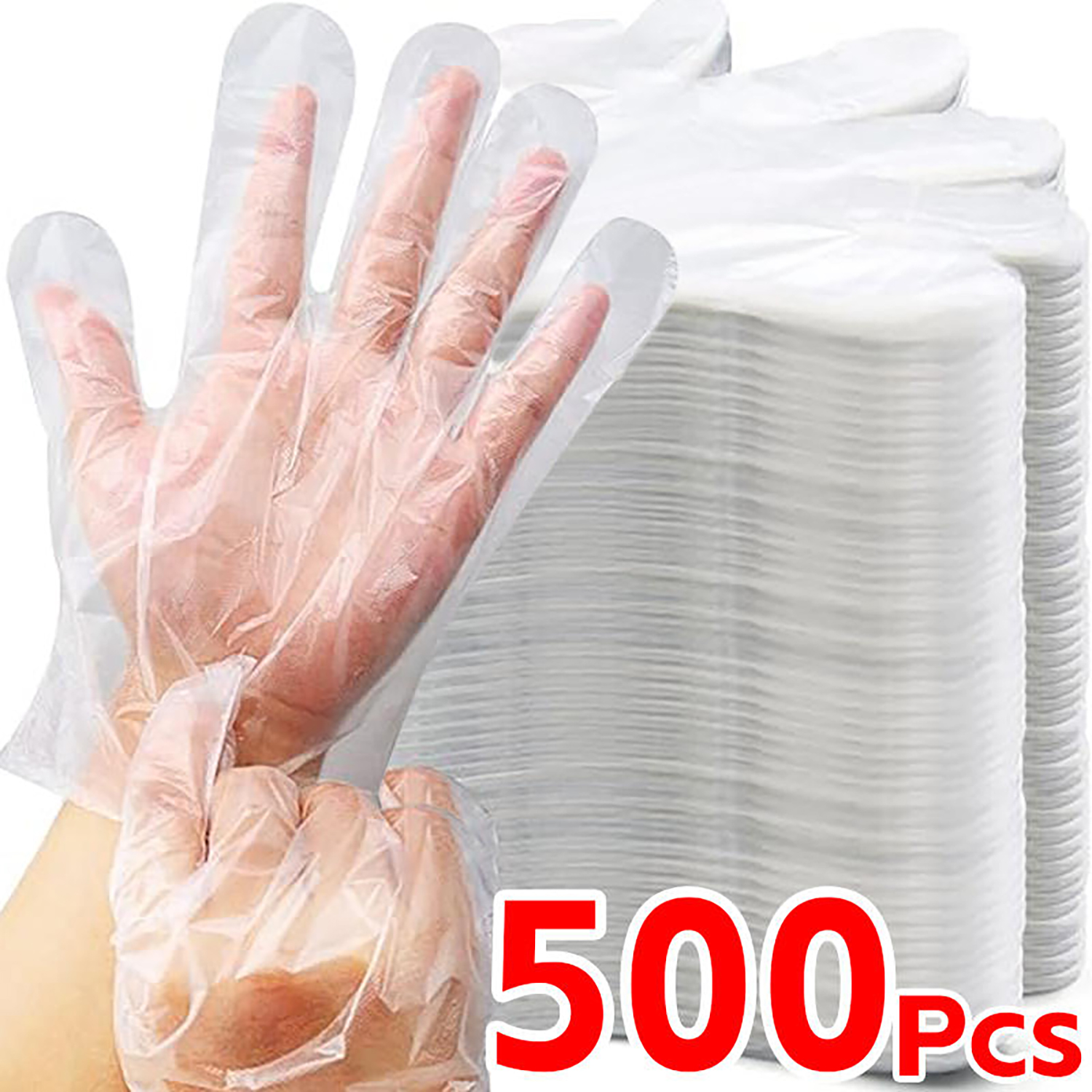 thumbnail video image 2 of Comfy Package Poly Plastic Gloves Disposable Latex Free Food Prep Gloves, 2 of 7