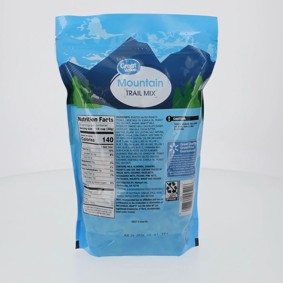 Great Value Mountain Trail Mix 26 oz with Peanuts, Raisins