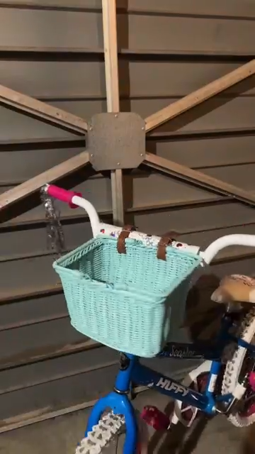 thumbnail video image 2 of GRANNY SAYS Kids Bike Basket, Front Bicycle Basket for Boys and Girls, Small Wicker Handlebar Basket, Cyan, 2 of 9