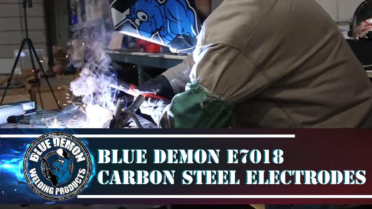 thumbnail video image 2 of Blue Demon E7018 X 1/8” X 14” X 5 LB X 5 Pack Low Hydrogen Carbon Steel Electrode, Runs on AC or DC, Easy Slag Removal, Excellent Bead Appearance, All Position, 2 of 3