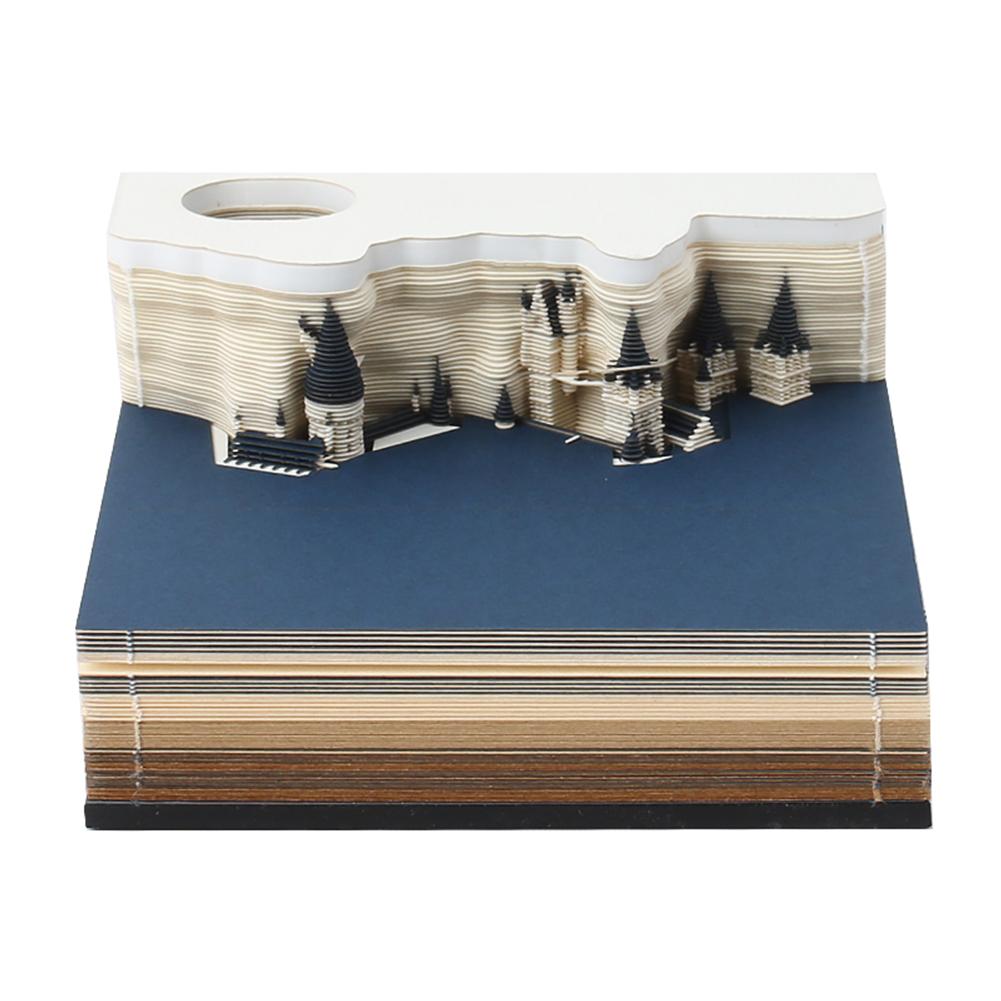 thumbnail video image 2 of 3D Time Piece Calendar, 2026 Desk Calendar , Paper Carving Art 3d Memo Pad Creative Desk Calendar, Christmas Gift for Colleague Friend, Desktop Decoration, 2 of 7