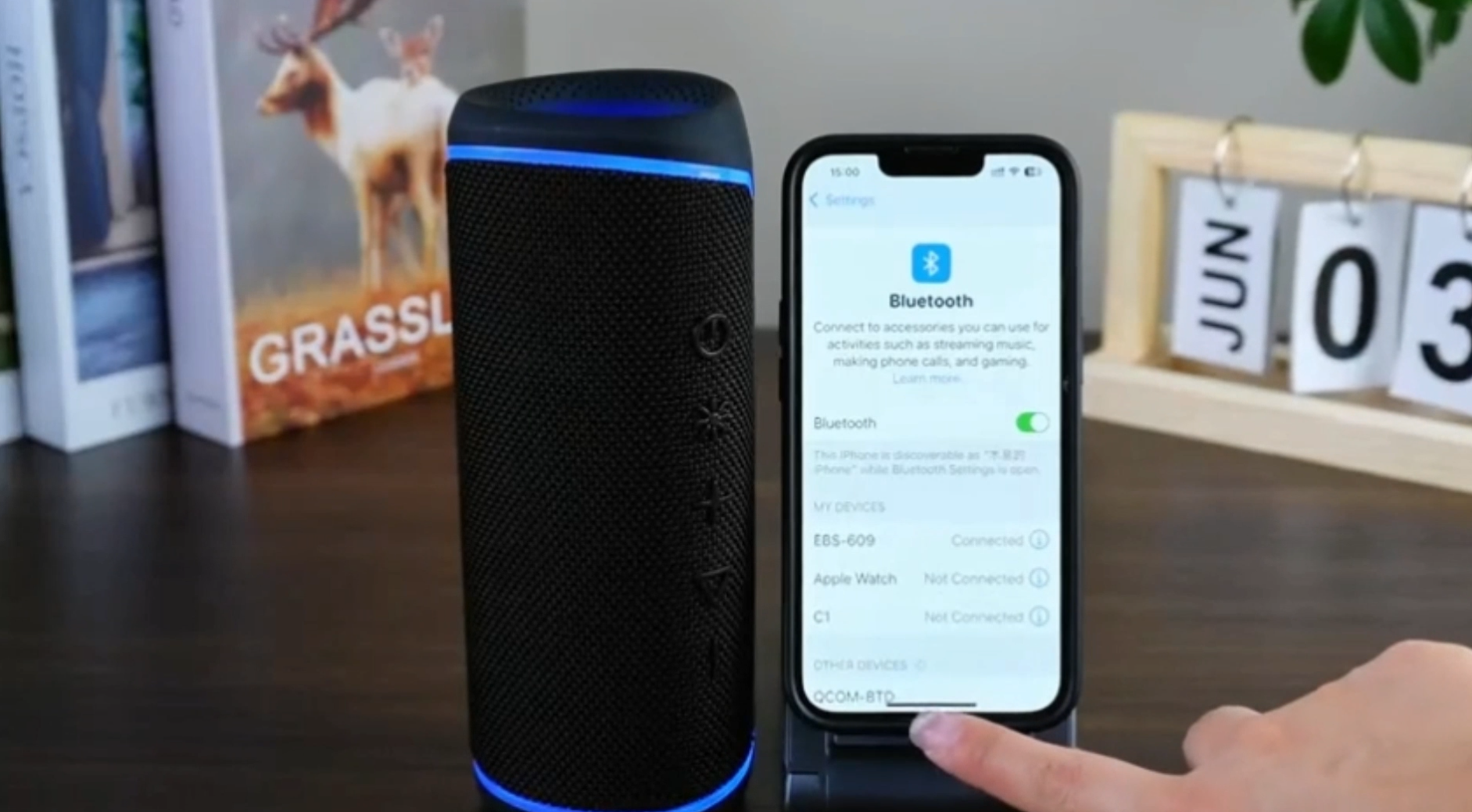 thumbnail video image 2 of Portable Bluetooth Speaker with LED Lights, Wireless 5.3 Party Speaker 10H Playtime, IPX6 Waterproof Outdoor Loud Speaker with TWS Pairing for Beach Party Home, Black, 2 of 10