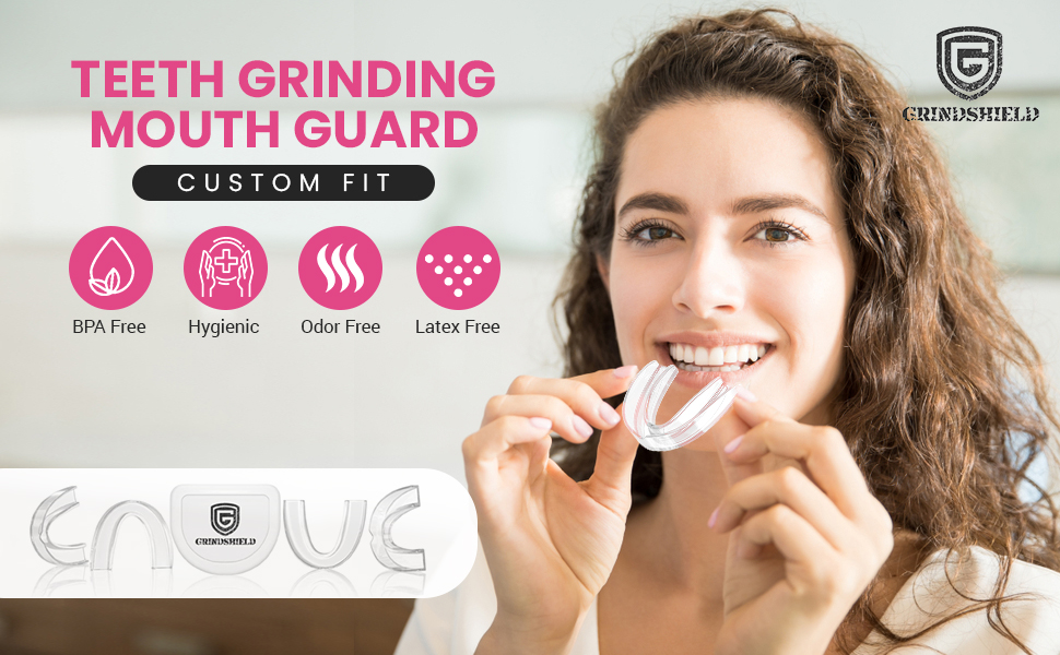 thumbnail video image 2 of Small Mouth Guard for Women – Comfortable, Custom Fit, Non-Bulky, Moldable – (4) Teeth Grinding Guards & Case – Perfect Mouthguard for a Woman, Size – Small, 2 of 13