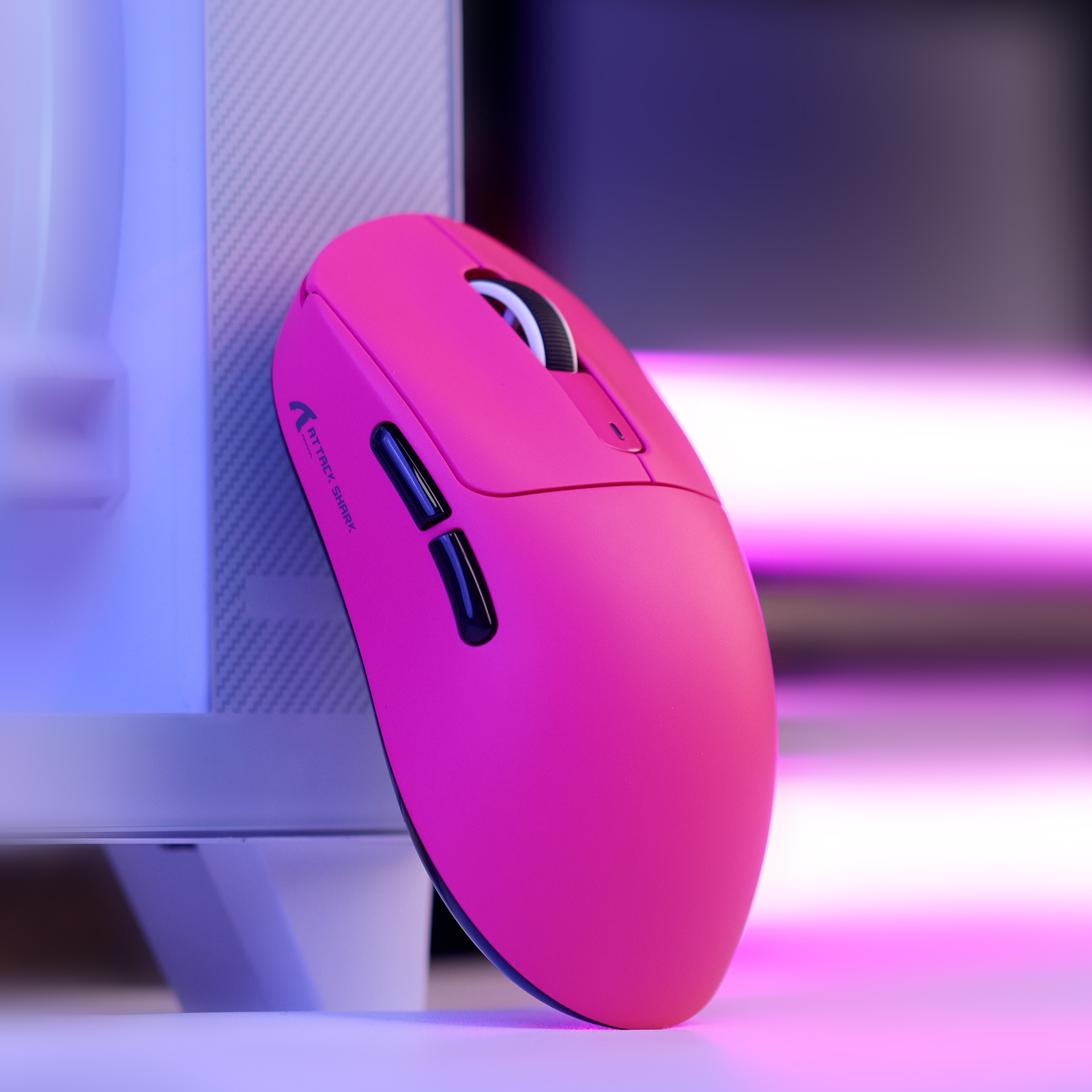 thumbnail video image 2 of ATTACK SHARK X3 Wireless Gaming Mouse, 49g Lightweight Triple Mode Ergonomic Computer Mouse, PAW3395 26K DPI Sensor, 200h Battery Life, Griptape Programmable Buttons for PC/Laptop/Mac/Win, 2 of 10