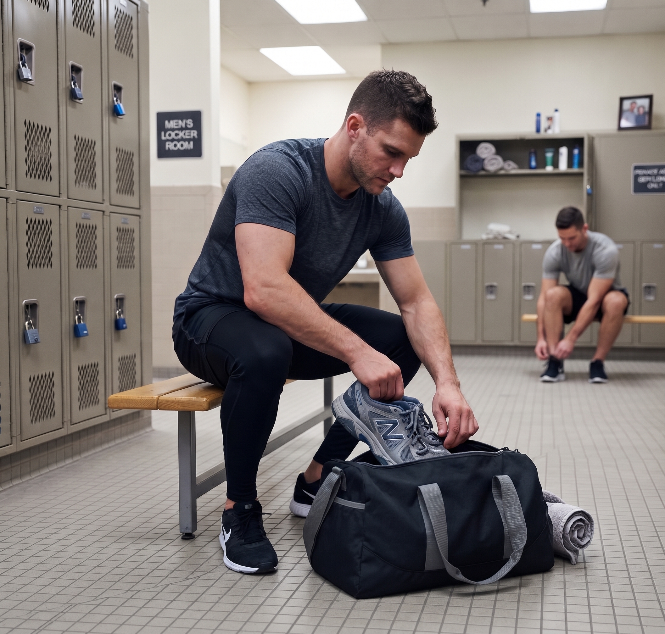 thumbnail video image 2 of 30 Liter Capacity Unisex Duffle Bag with Velcro Closure Handle and Luggage Shoulder Strap for Gym, Travel and Commuting in Hunter Green, 2 of 7