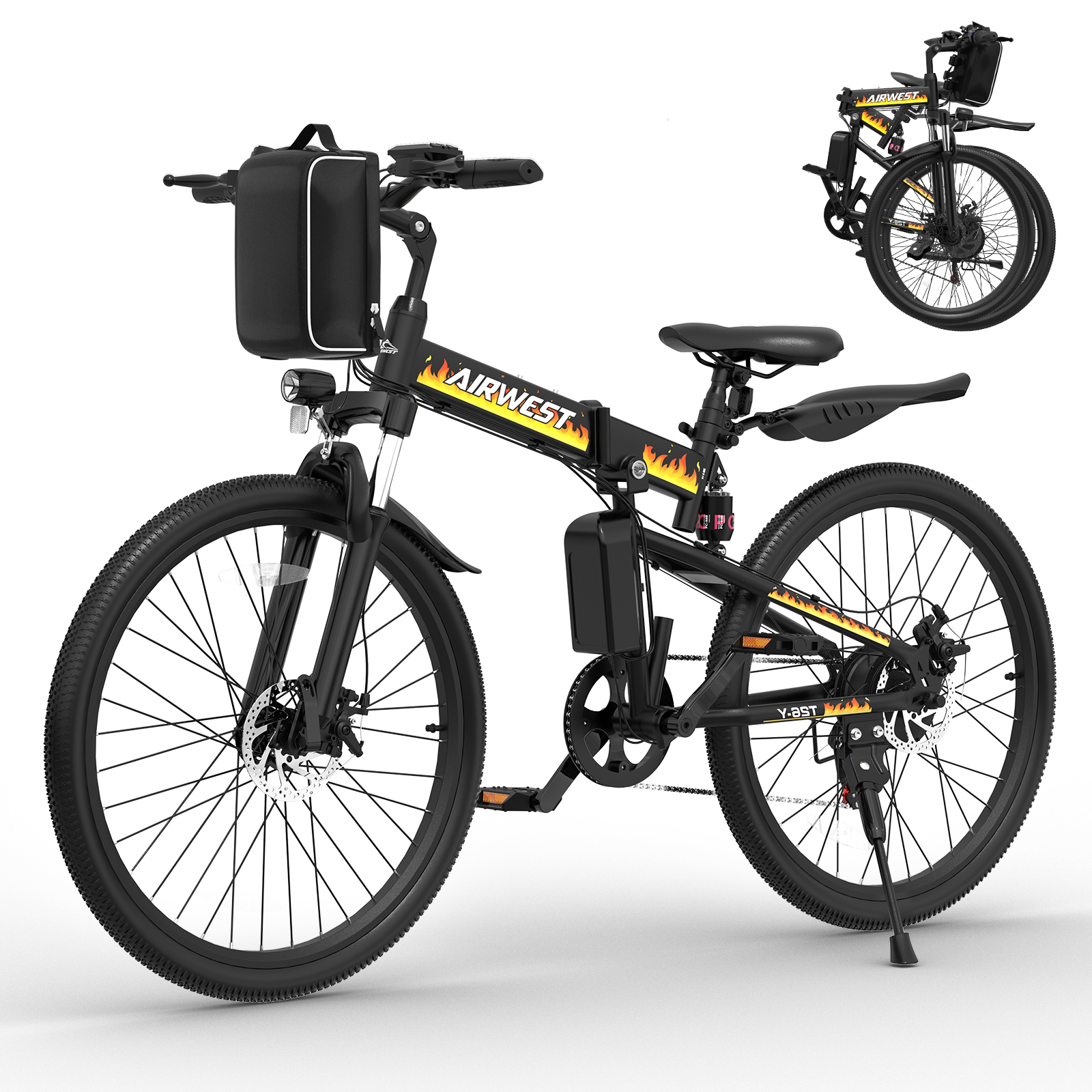 electric folding bicycle for sale HLOIE Bike Adults, Peak 750W Motor,23MPH Max Speed Foldable Electric Bicycles,14" Ebike, 48V12AH Battery 35 Miles PAS Range Mini E Bikes for Adults and Teens : Sports including snow AIRWEST 26" Folding Electric Bike