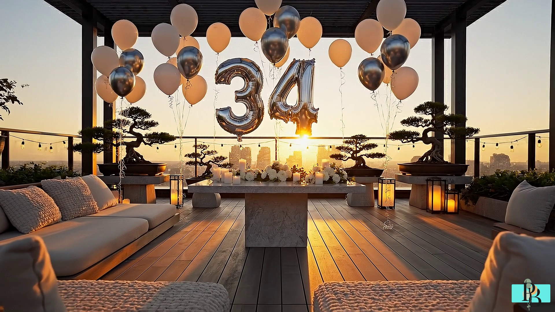 thumbnail video image 2 of Silver Number 34 Mylar Foil Balloon 40" - Helium or Air Inflatable Metallic Balloons for 34th Happy Birthday Party, Anniversary, Graduation Decor, 2 of 9