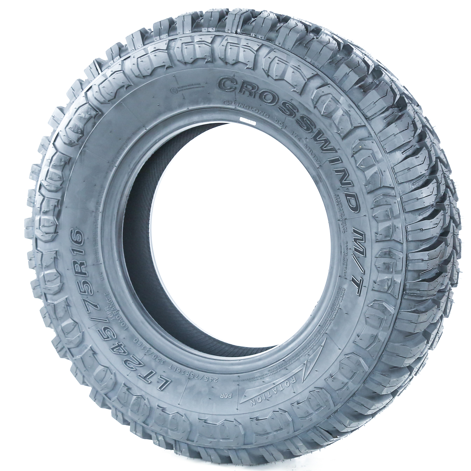 Crosswind M/T Mud Radial Tire - LT245/75R16 120/116Q Load Range E 10-Ply