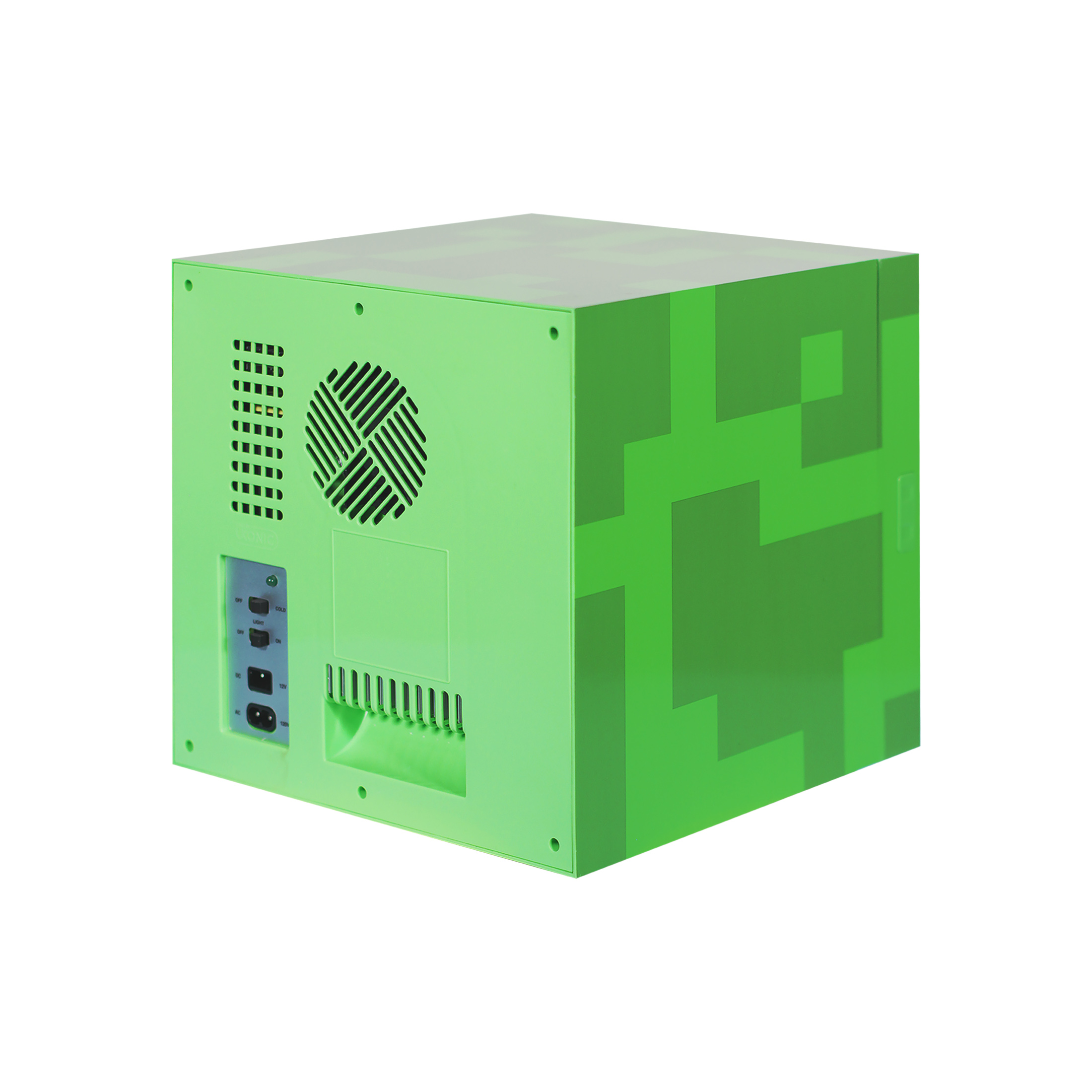 Minecraft Creeper 9-Can Mini Fridge Thermoelectric Cooler (8x8x6.4, 6.7  L)