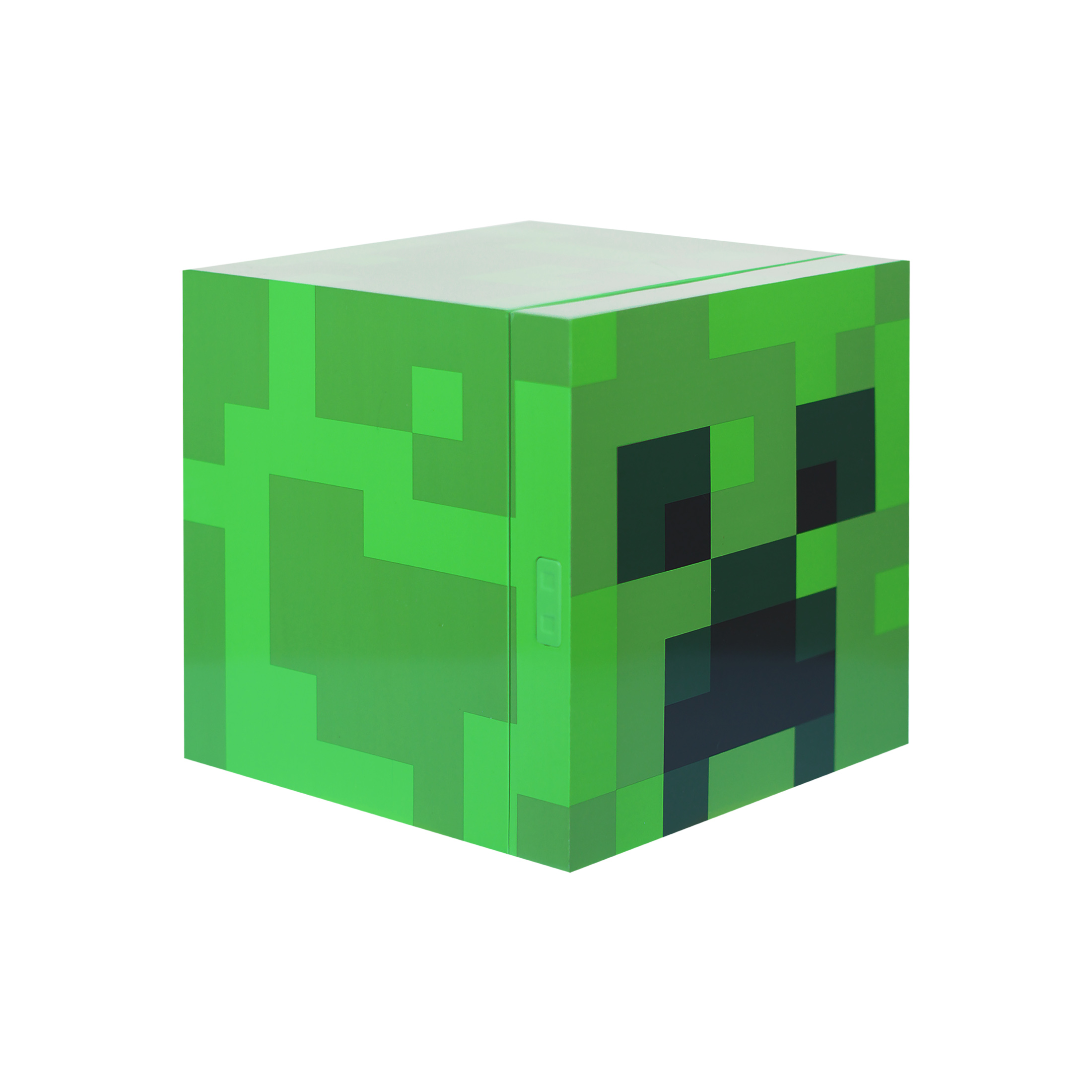 Refurbished Minecraft 18053 Green Creeper Body 12 Can Mini Fridge 8L 2 Door  Ambient Lighting 25.2 H 9.5 W 9.1 D 