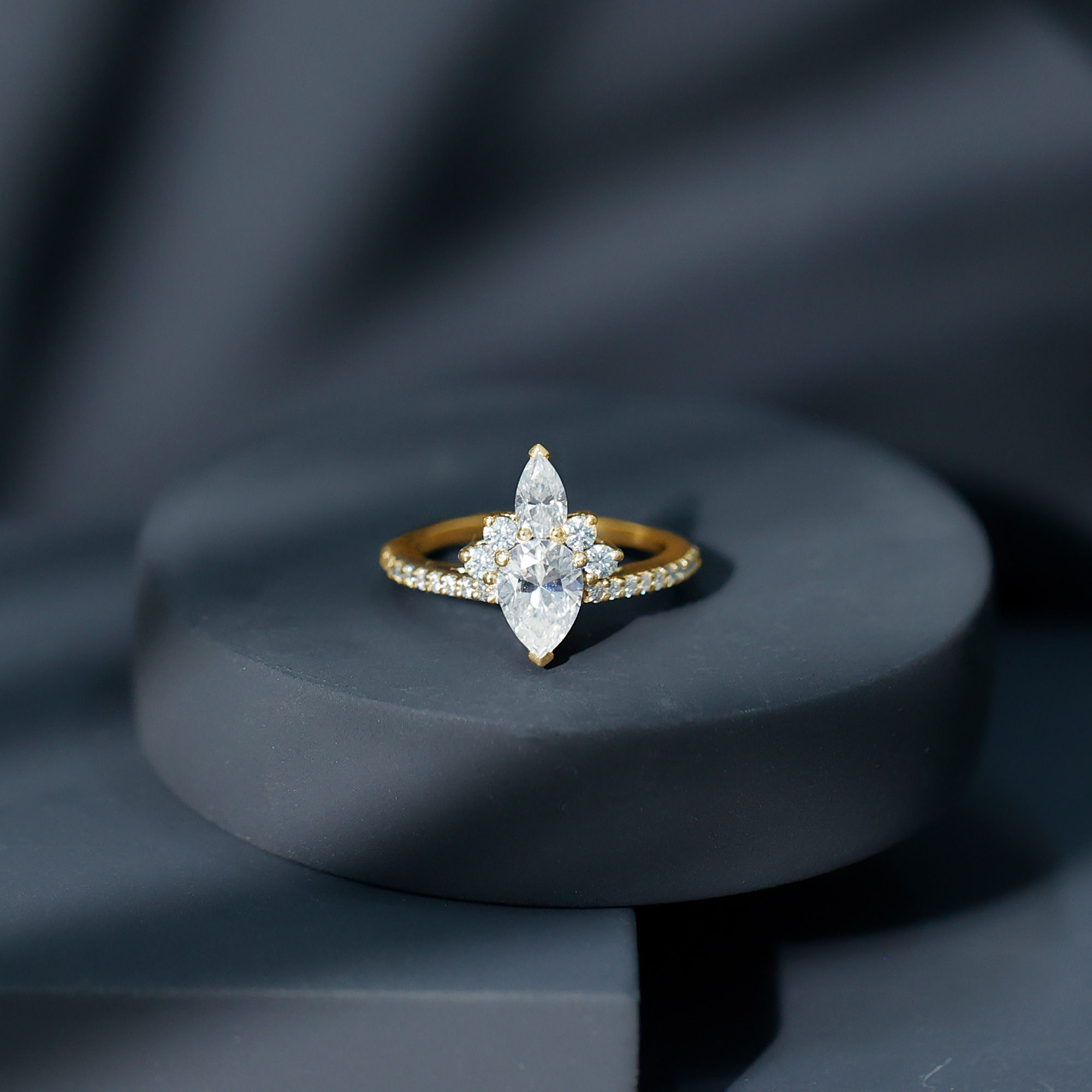 thumbnail video image 2 of Rosec Jewels Lab Diamond Engagement Ring for Women - Vintage Style Ring - EF-VS Grade Certified, 925 Sterling Silver, US 4.00, 2 of 7