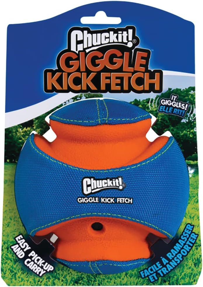 ChuckIt! Giggle Kick Fetch Dog Toy with Giggle Sounds Interactive Toy ...