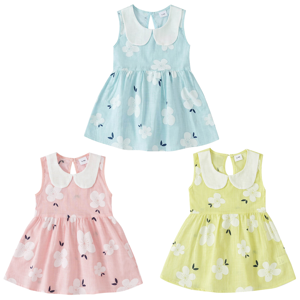 thumbnail video image 2 of TIHLMK Toddler Girl Clothes Girl Summer Beach Dress Kids Baby Girls Sleeveless Dresses Doll Collar Vest Dress Princess Dress, 2 of 11