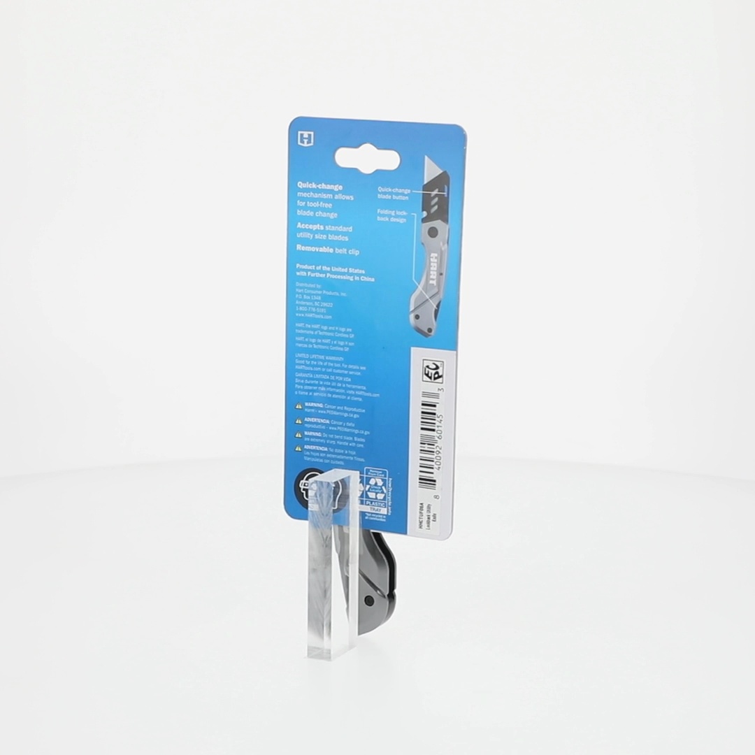 HART Folding Lock-Back Utility Knife with 10 Blades - Walmart