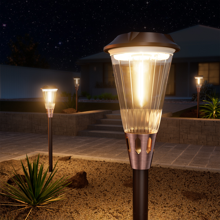 thumbnail video image 2 of BITPOTT 8 Pack Bright Solar Pathway Lights Outdoor, 2-in-1 Adjustable Warm&Cool Solar Lights Outdoor, Waterproof IP65, Auto On/Off, 2 of 15