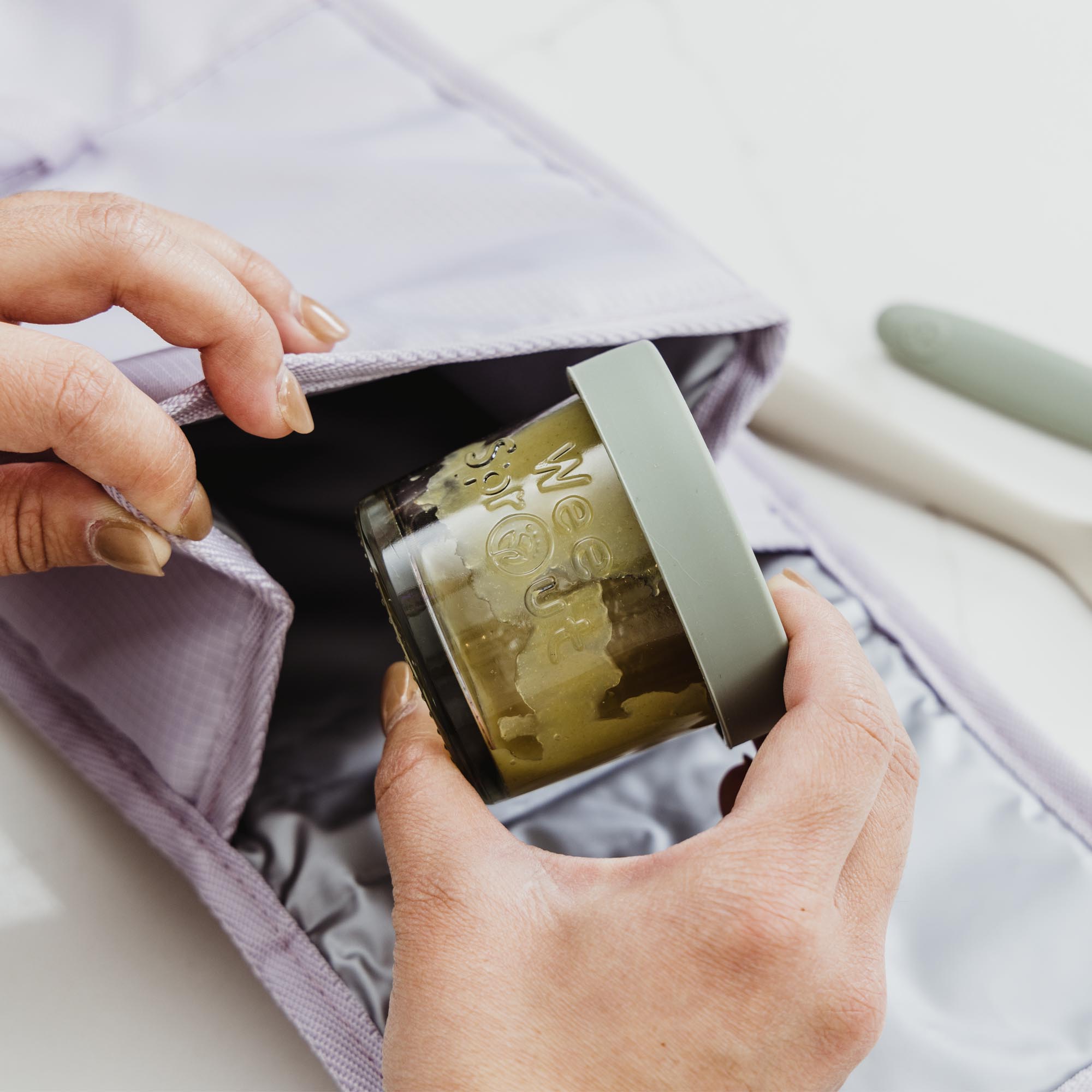 thumbnail video image 2 of WeeSprout Glass Baby Food Storage Jars w/ Silicone Lids (4 oz, 12 Pack, Matte Variety), 2 of 6