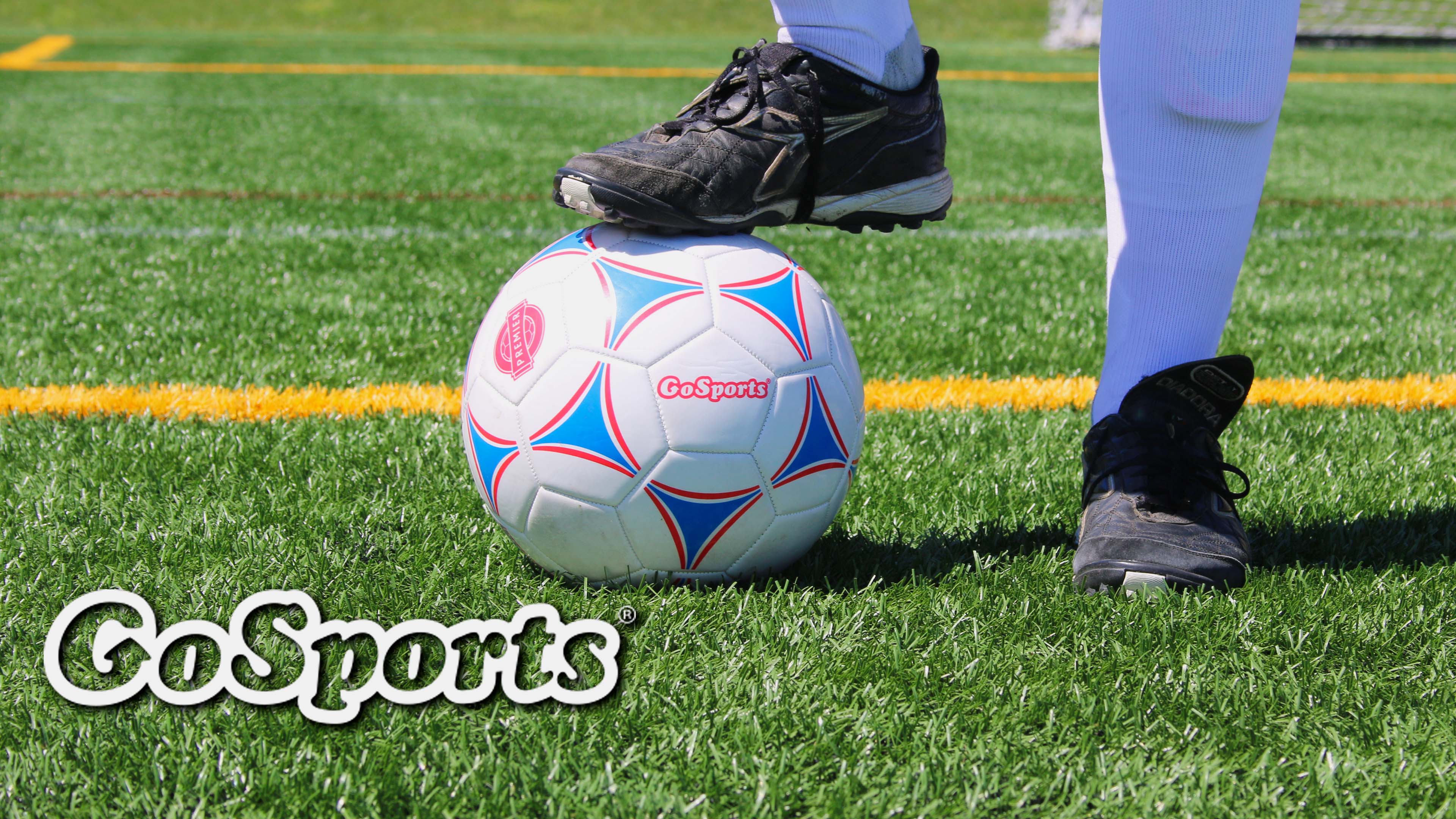 thumbnail video image 2 of GoSports Premier Soccer Ball with Premium Pump 6 Pack, Size 4, 2 of 7