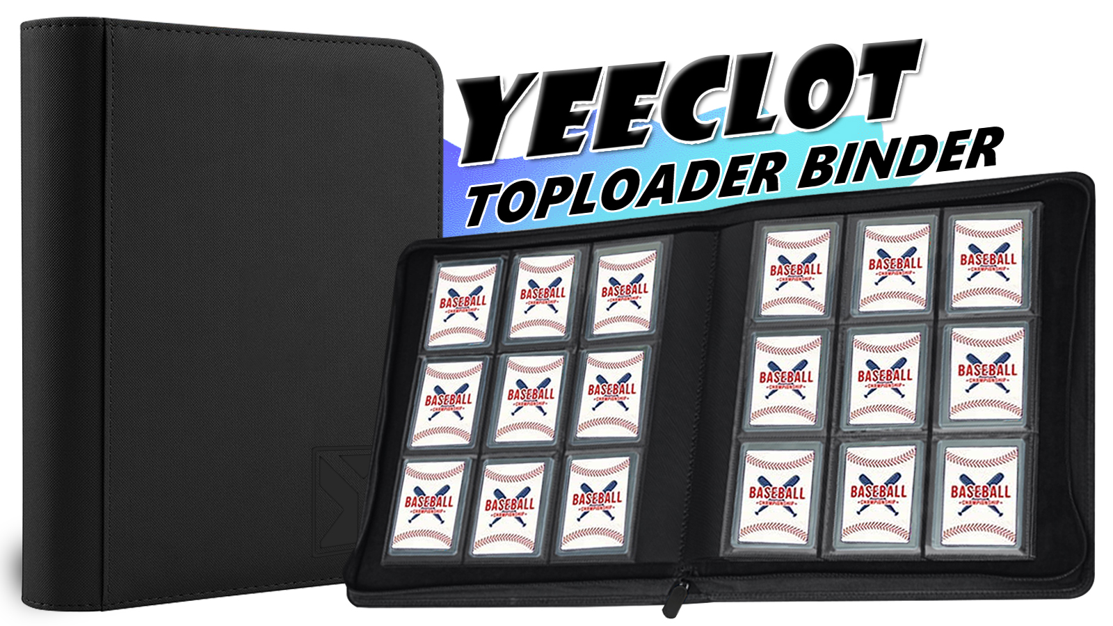 Toploader Binder, Holds 360 Toploaders, 9 Pocket Top Loader