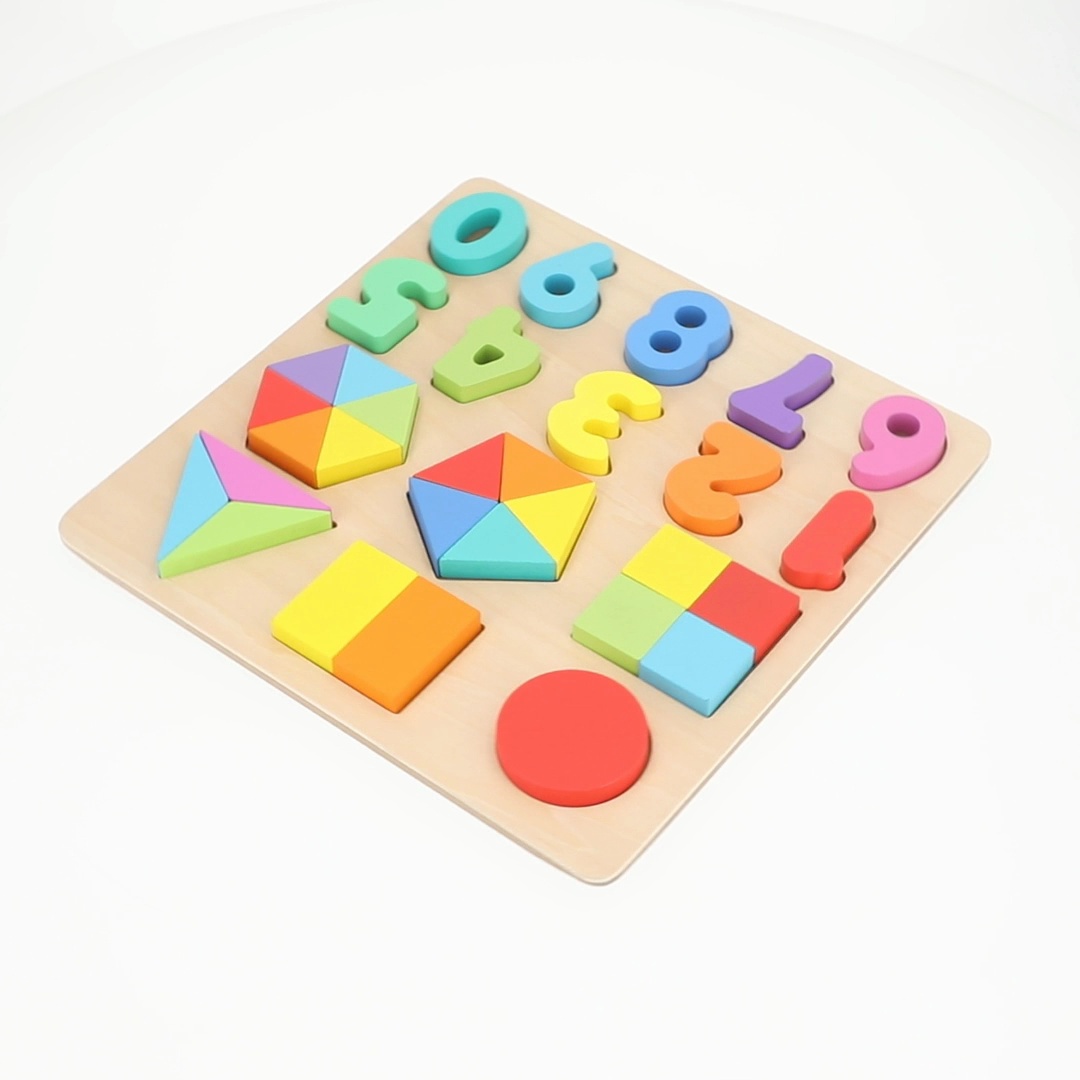 おもちゃ spark Spark Create Imagine Wooden Shape and Number Puzzle for Babies and