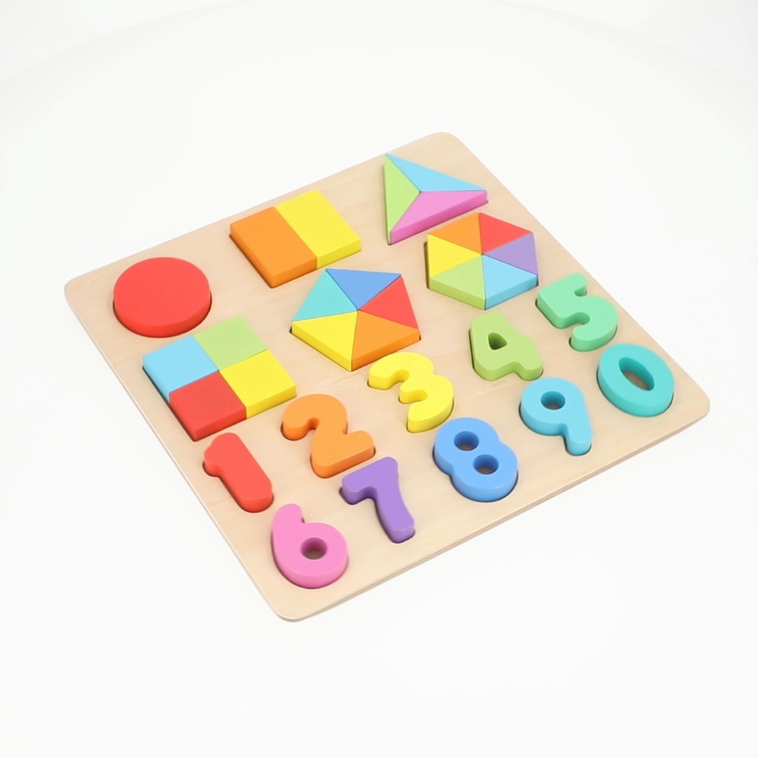 Spark Create Imagine Wooden Shape and Number Puzzle for Babies and