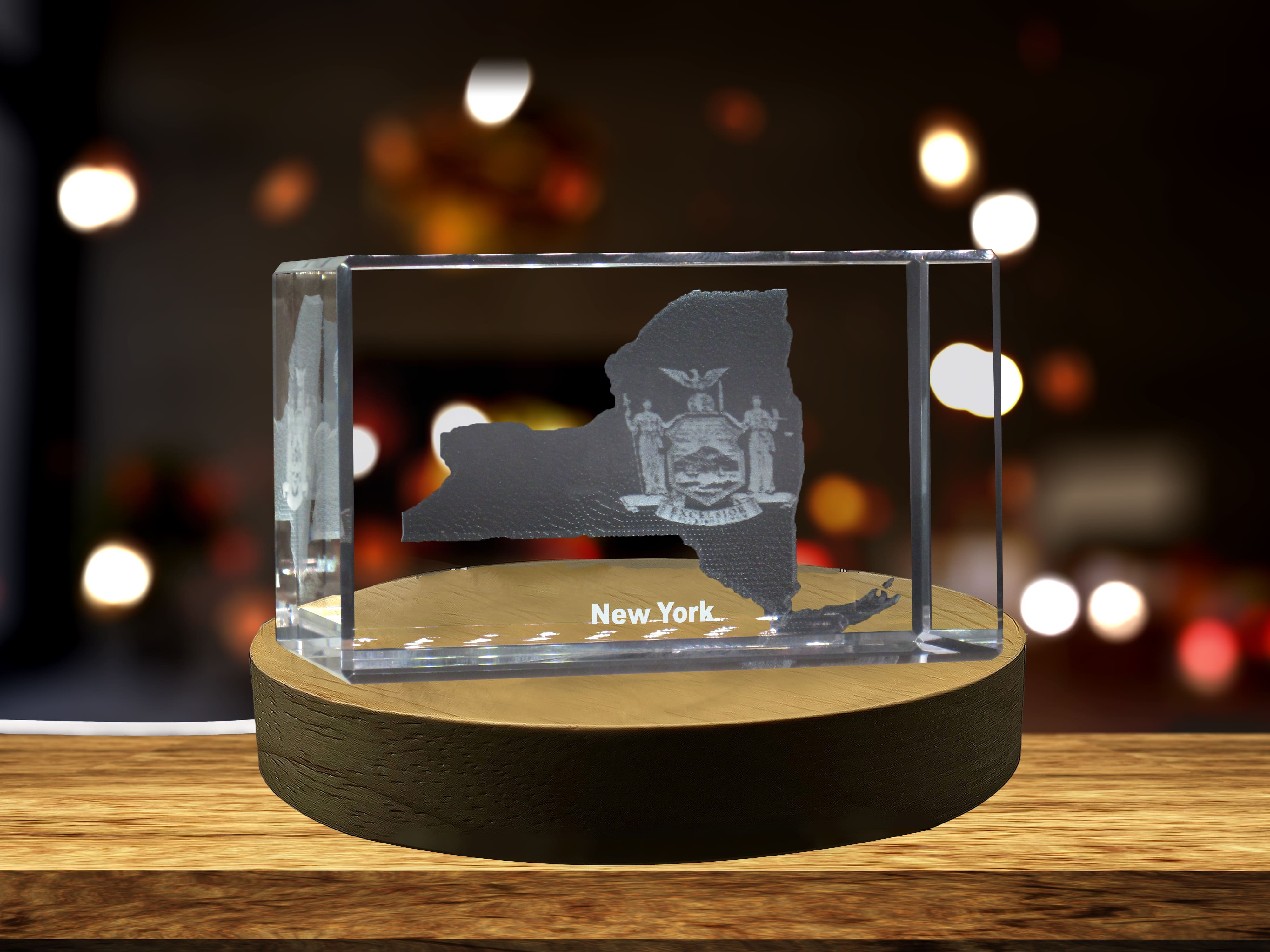 thumbnail video image 2 of New York 3D Engraved Crystal 3D Engraved Crystal Keepsake/Gift/Decor/Collectible/Souvenir, 2 of 6