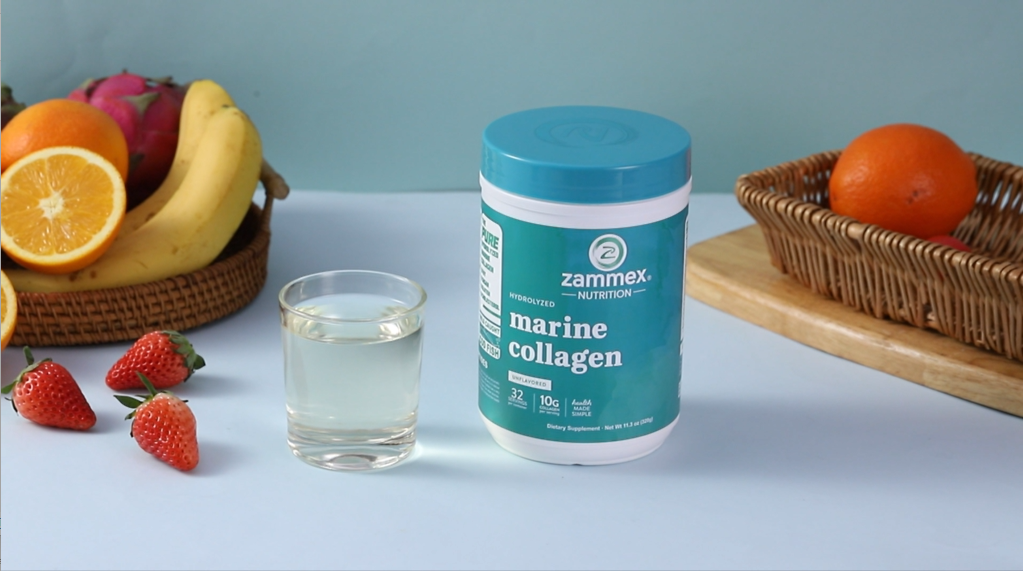thumbnail video image 2 of Zammex Marine Collagen Peptides Powder 11.3 oz, Wild-Caught Hydrolyzed Collagen Powder Unflavored（320g）, 2 of 7